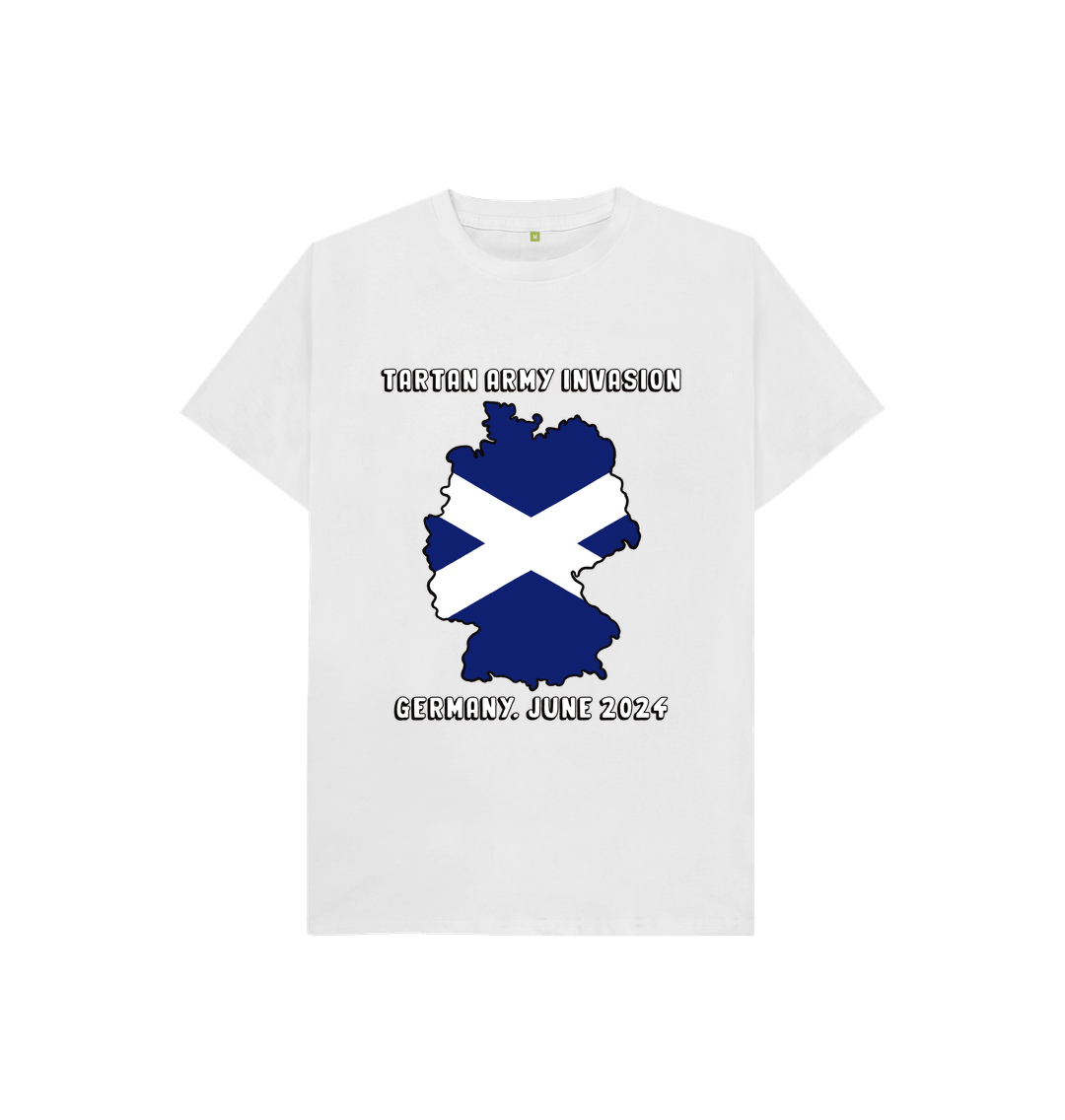 White Kids Scotland Euro 2024 T-shirt Tartan Army Invasion