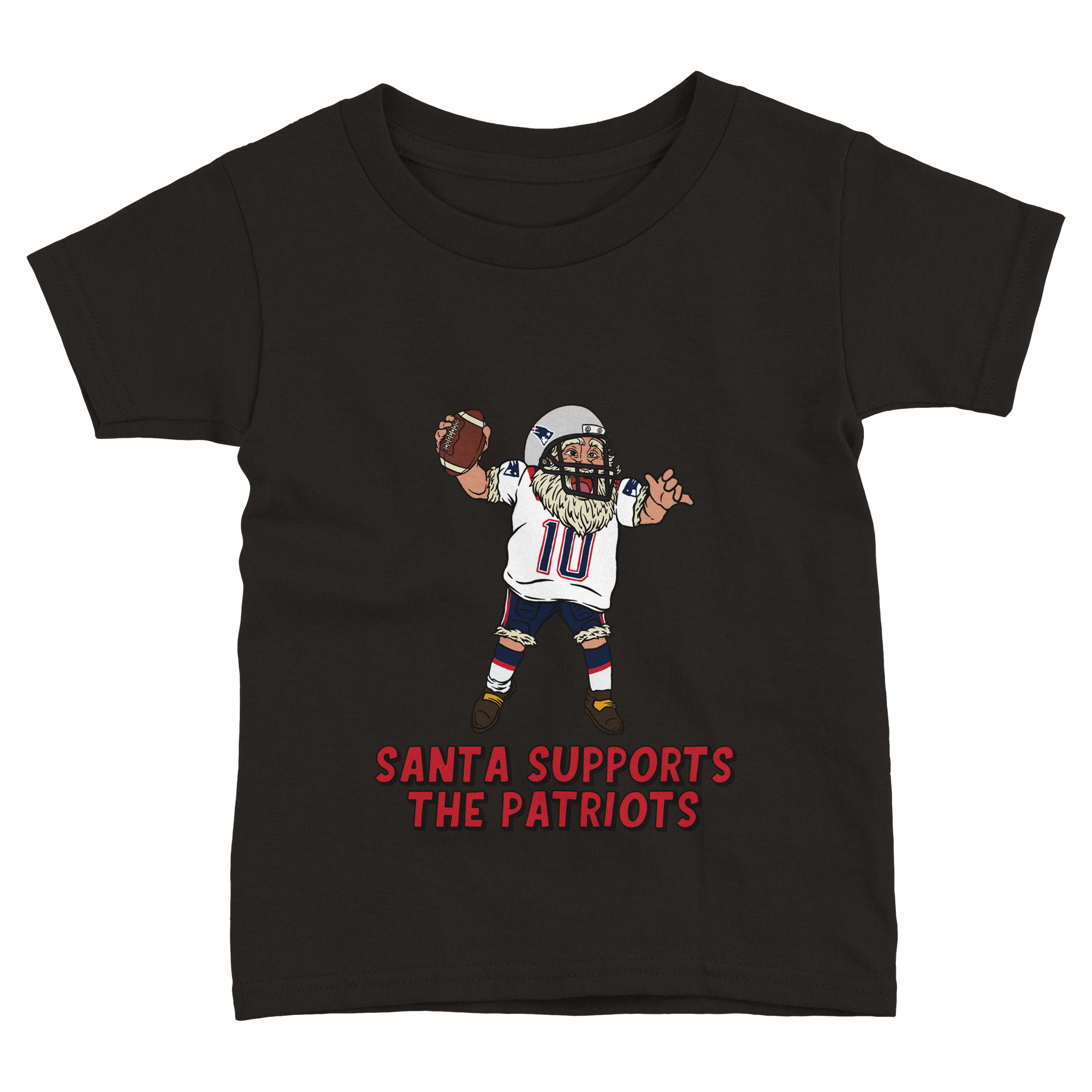 New England Patriots Toddler Fine Jersey Santa T-Shirt
