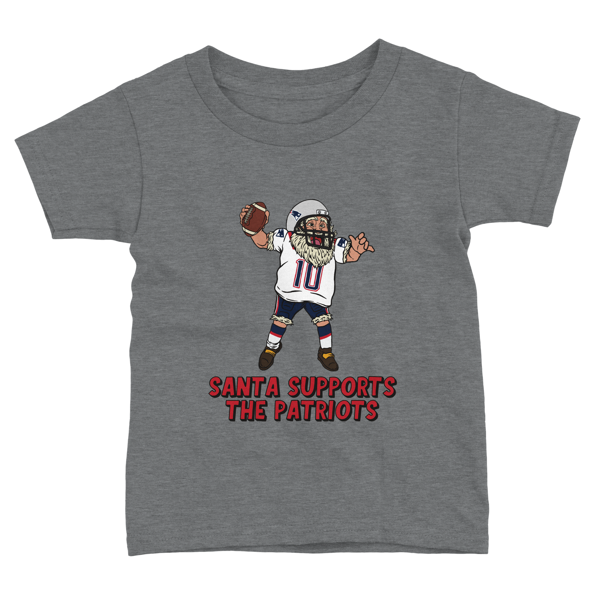 New England Patriots Toddler Fine Jersey Santa T-Shirt
