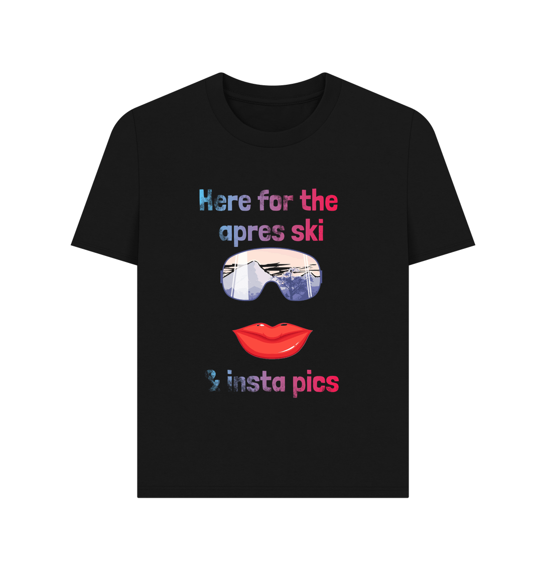 Black Women's apres ski T-shirt