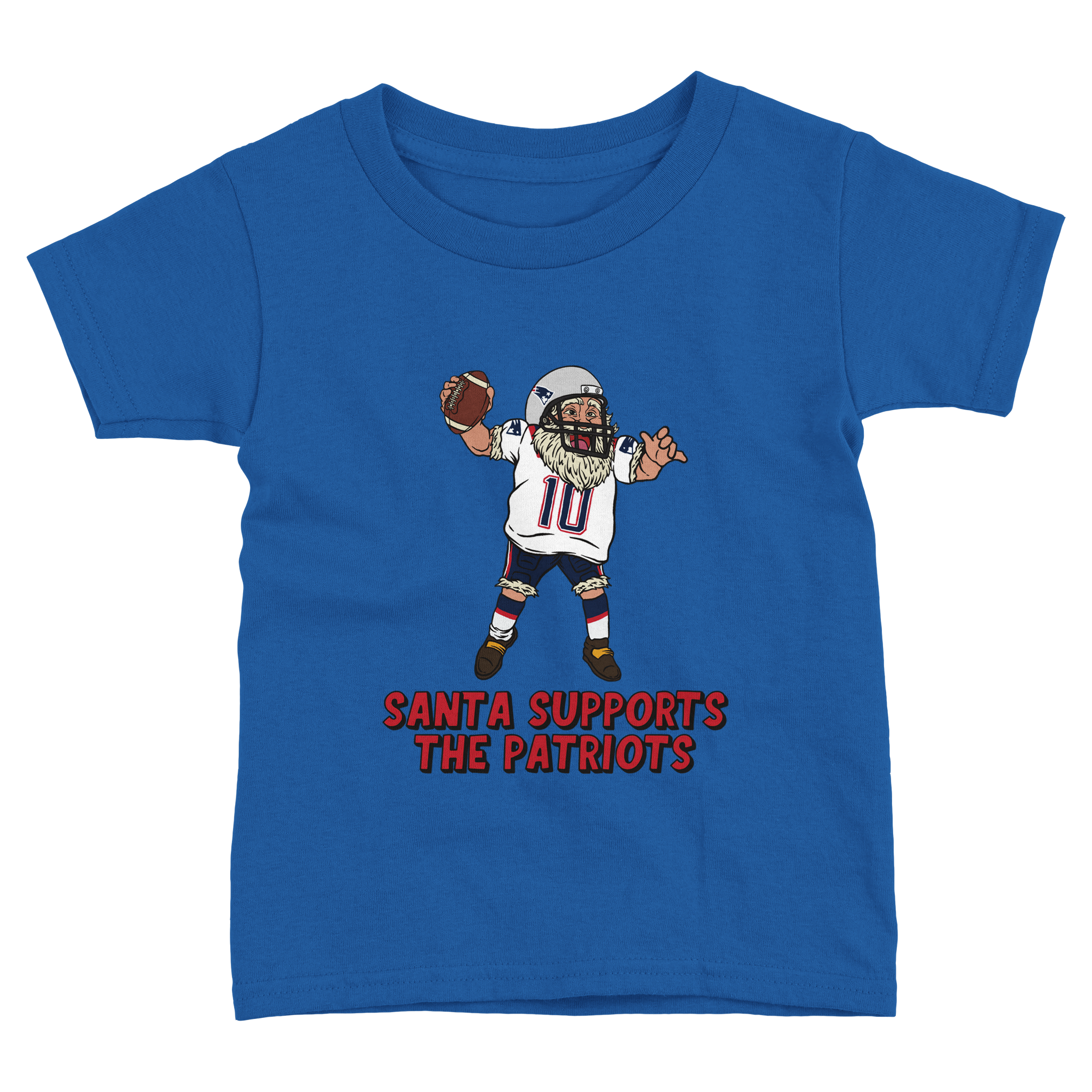 New England Patriots Toddler Fine Jersey Santa T-Shirt