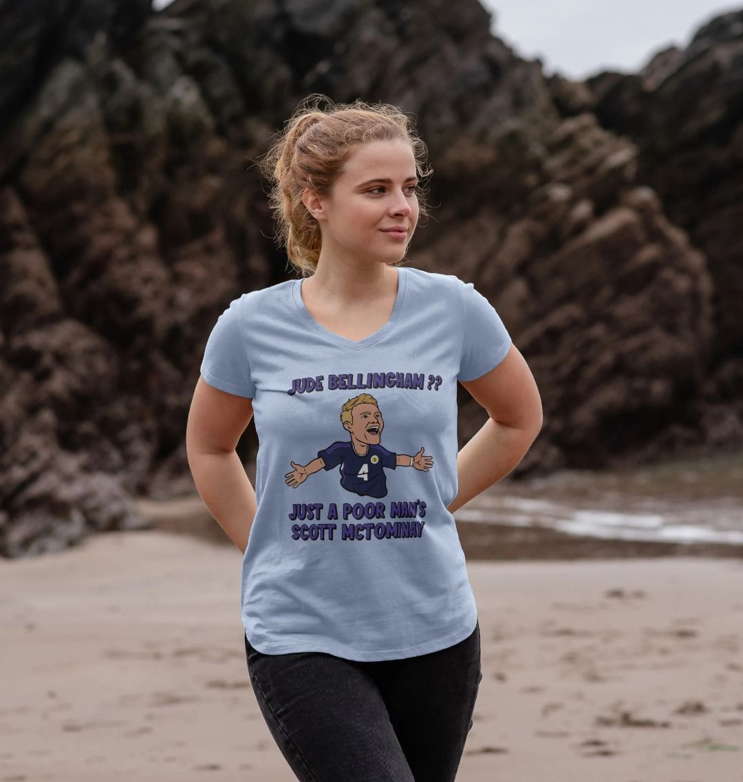 Scotland Euro 2024 Ladies v-neck Scott McTominay T-shirt