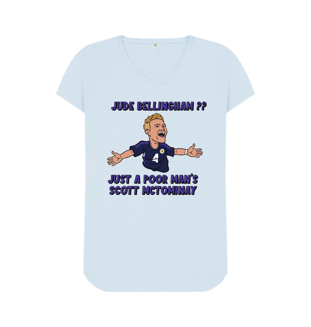 Sky Blue Scotland Euro 2024 Ladies v-neck Scott McTominay T-shirt