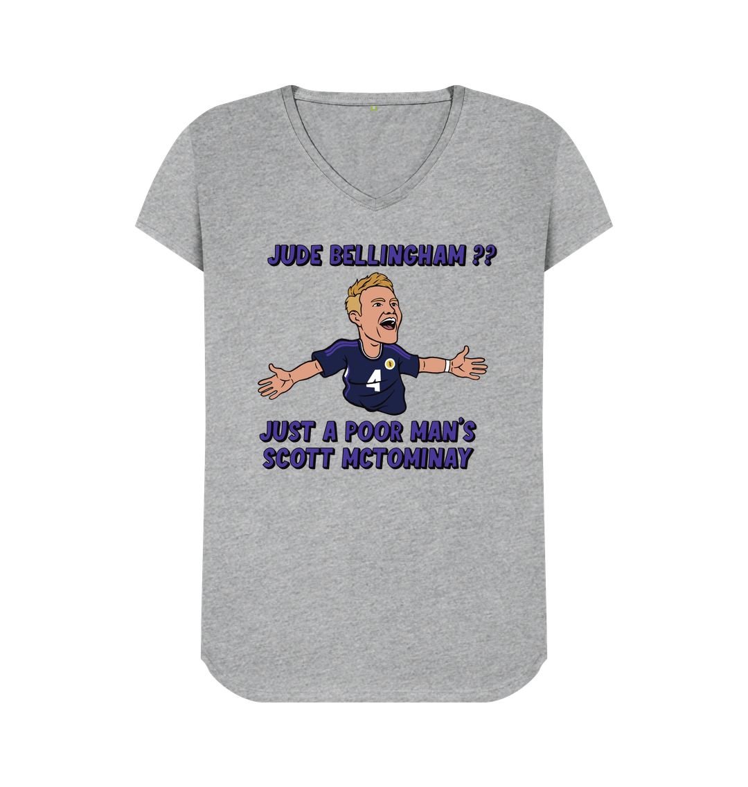 Athletic Grey Scotland Euro 2024 Ladies v-neck Scott McTominay T-shirt