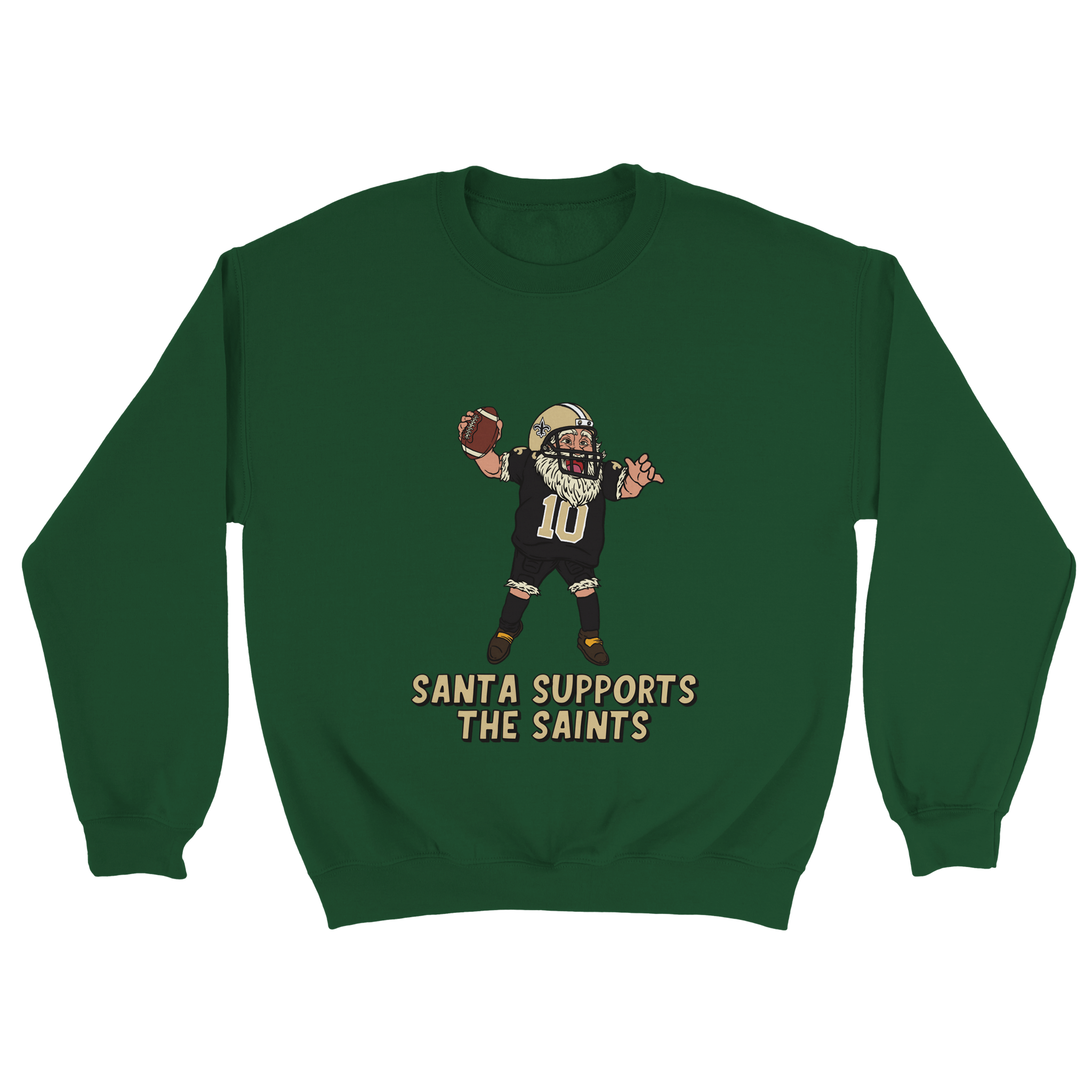 New Orleans Saints Unisex Crewneck Santa Sweatshirt