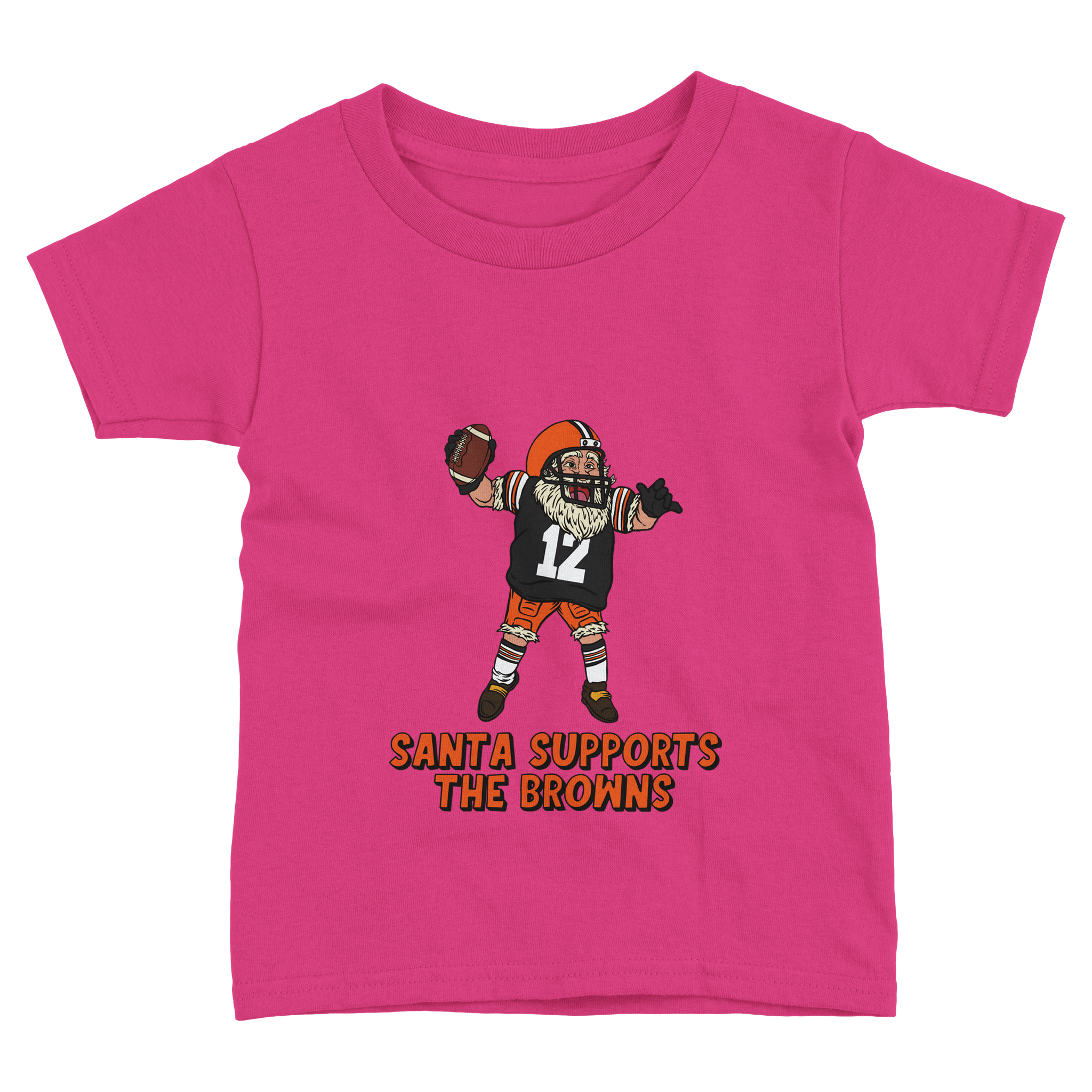 Cleveland Browns Toddler Fine Jersey Santa T-Shirt