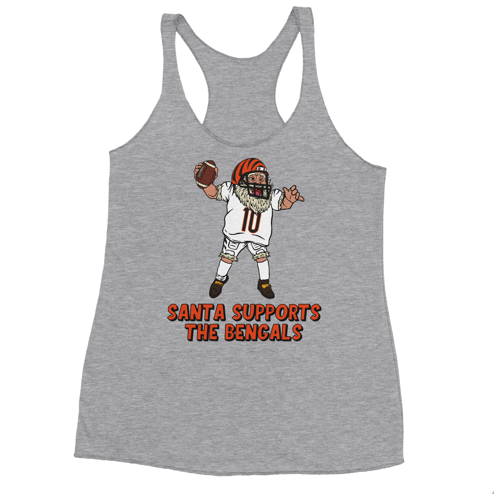 Cincinnati Bengals Women's Racerback Santa Tank Top