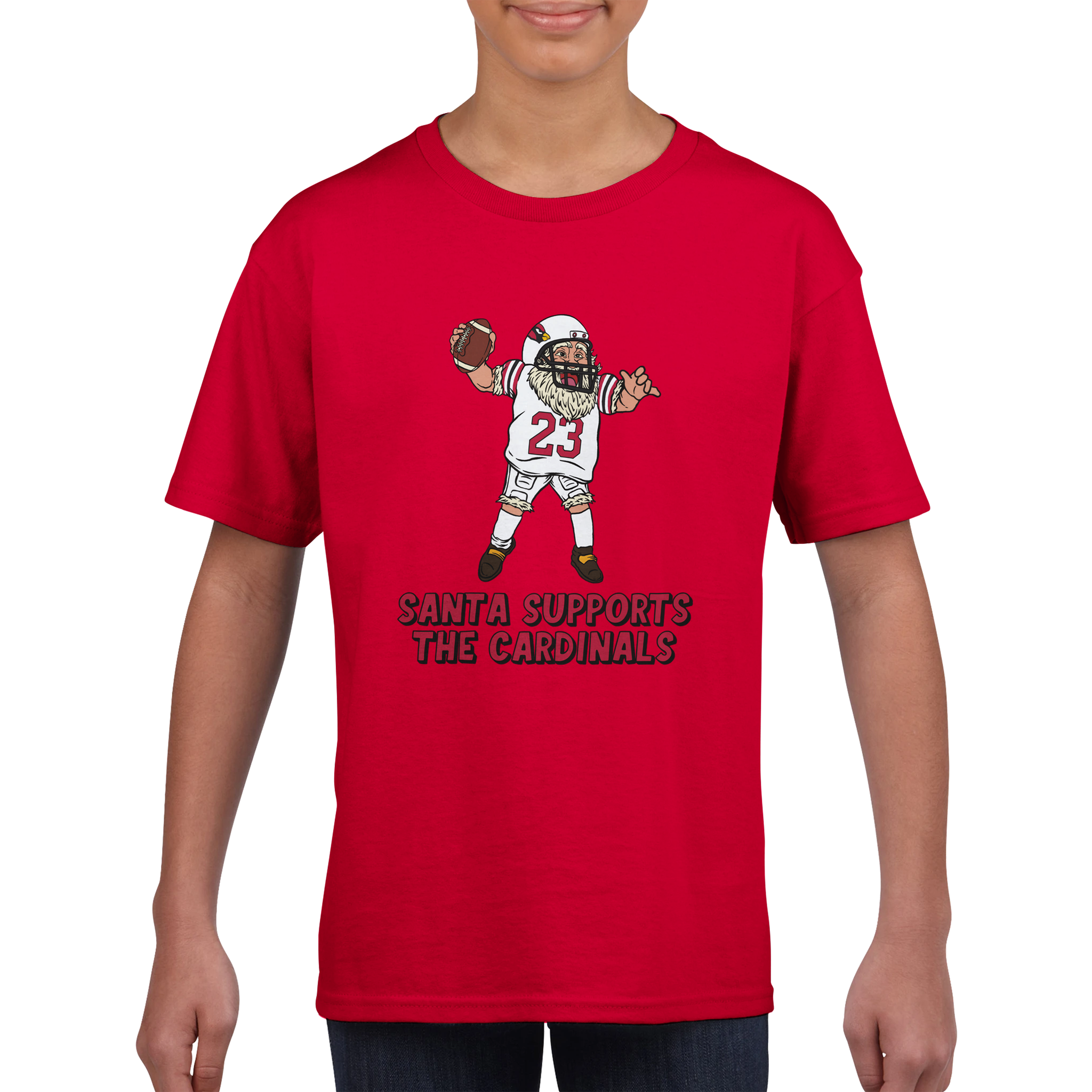 Arizona Cardinals Kids Crewneck Santa T-shirt