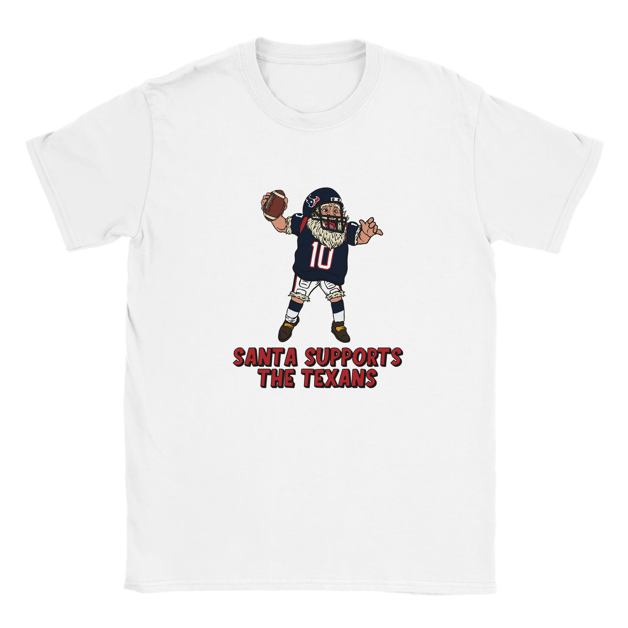 Houston Texans Kids Crewneck Santa T-shirt