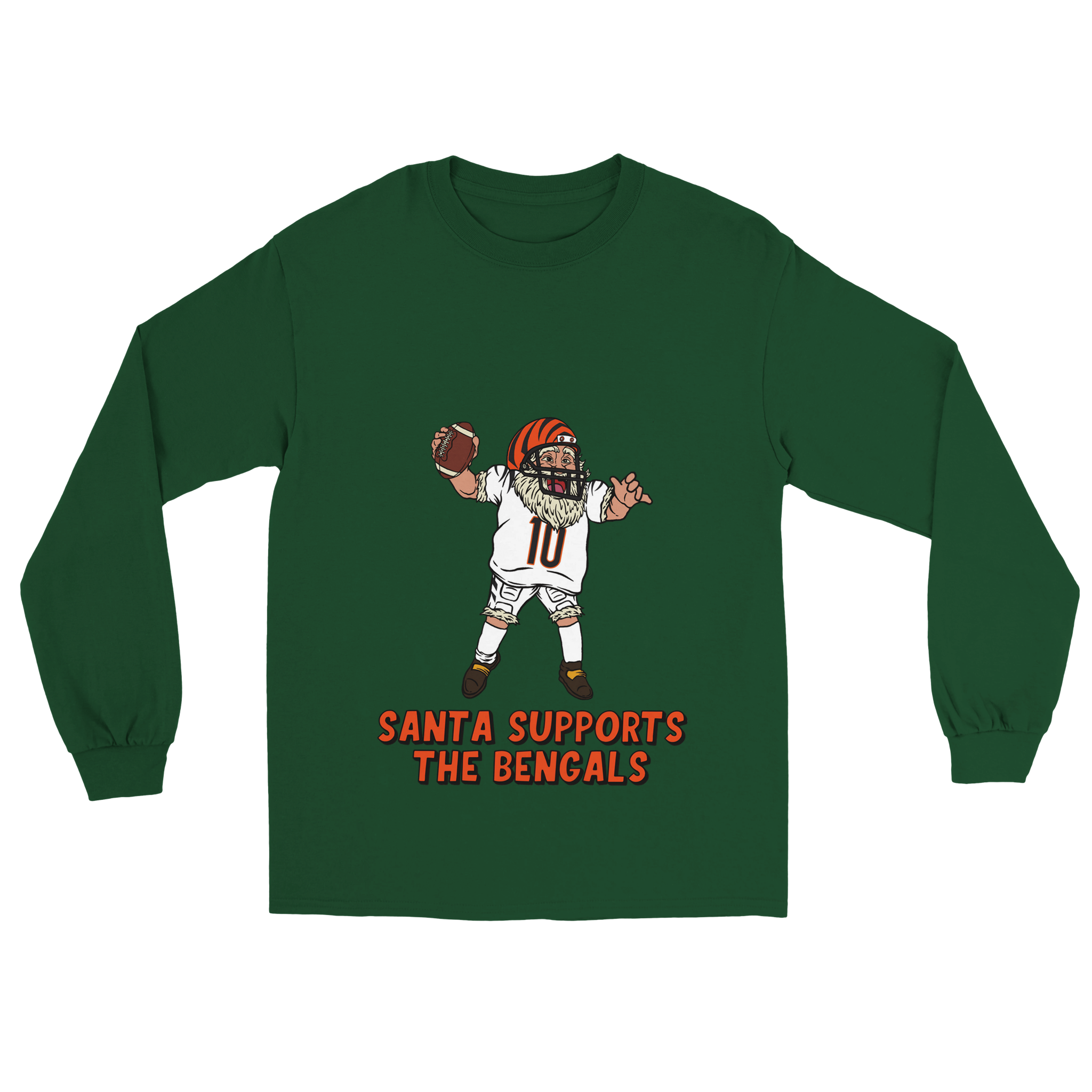 Cincinnati Bengals Unisex Longsleeve Santa T-shirt