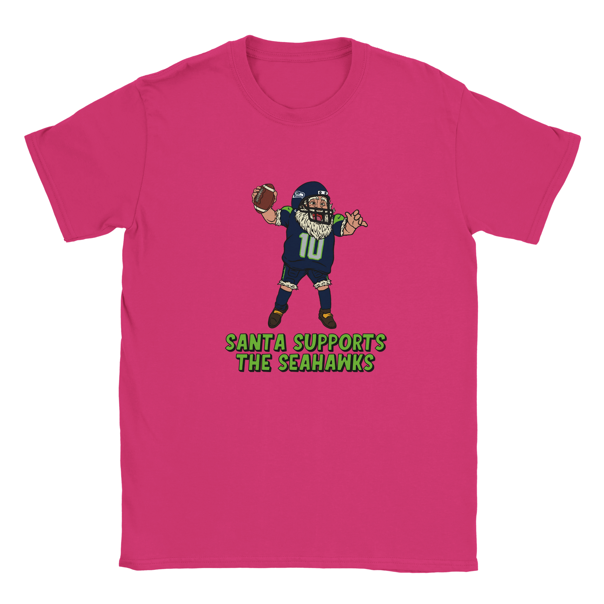 Seattle Seahawks Kids Crewneck Santa T-shirt