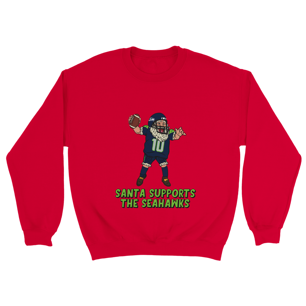 Seattle Seahawks Unisex Crewneck Santa Sweatshirt