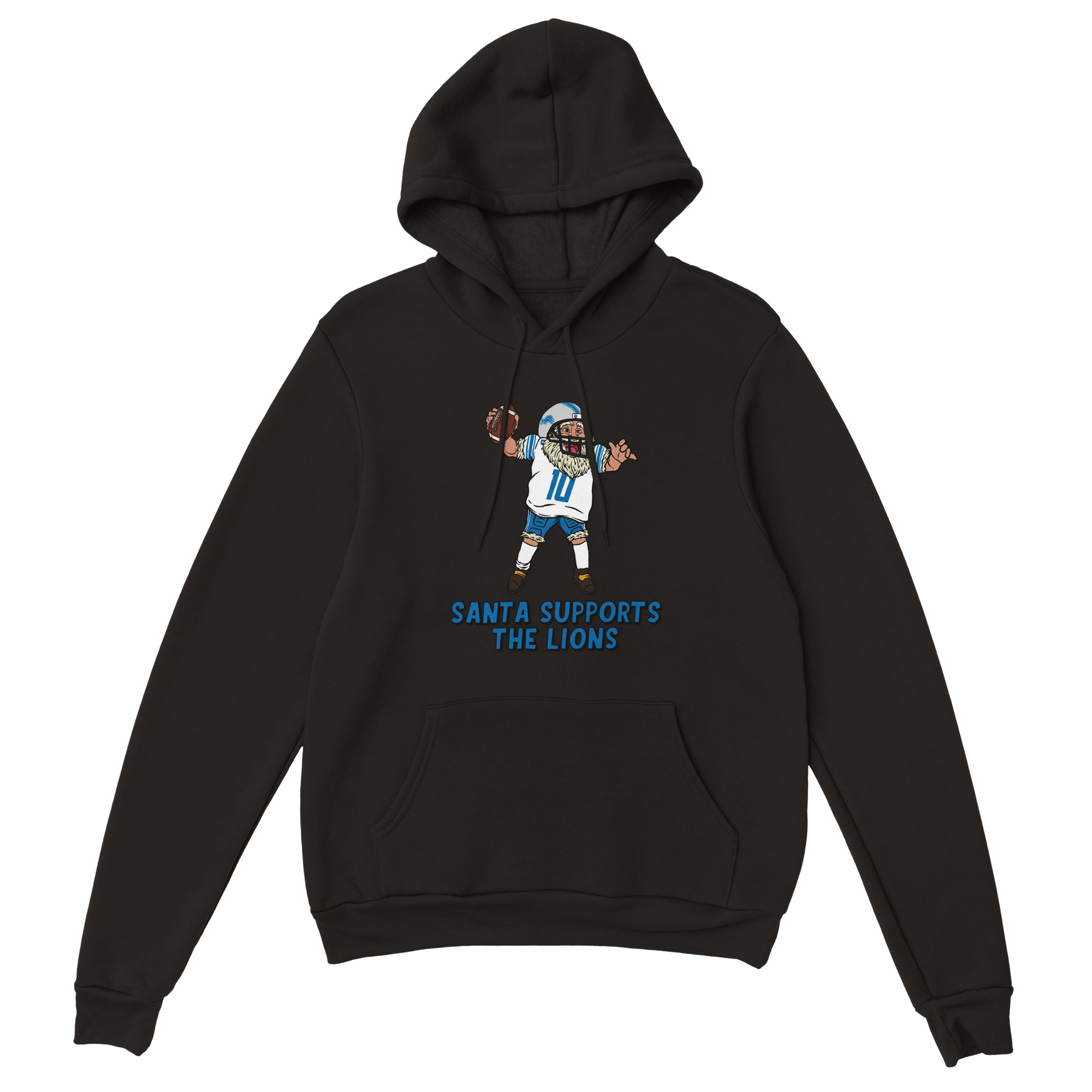 Detroit Lions Unisex Pullover Santa Hoodie