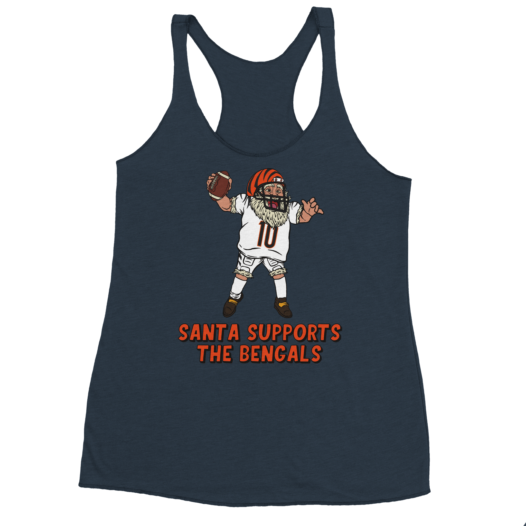 Cincinnati Bengals Women's Racerback Santa Tank Top