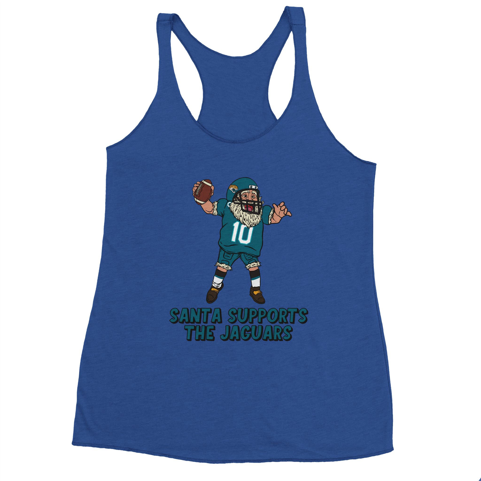Jacksonville Jaguars Women's Racerback Santa Tank Top