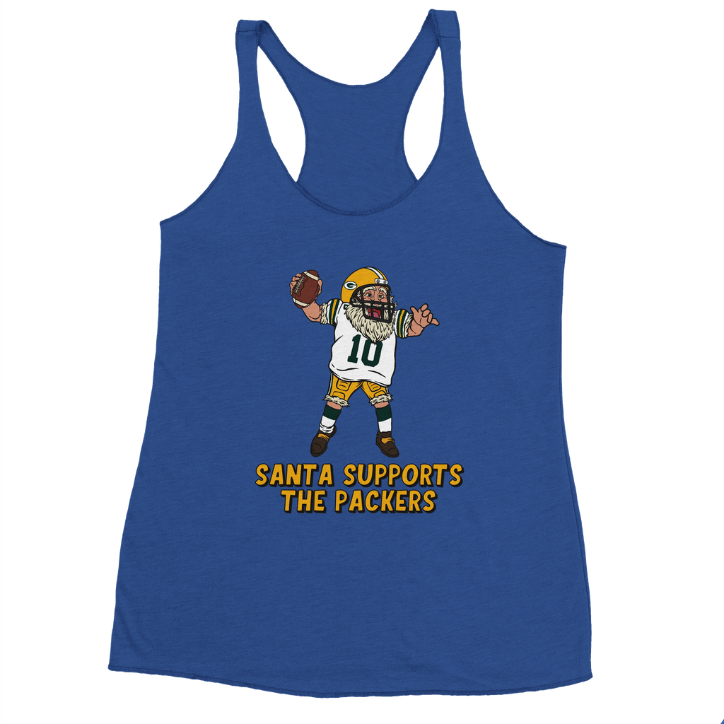 Green Bay Packers Women's Racerback Santa Tank Top