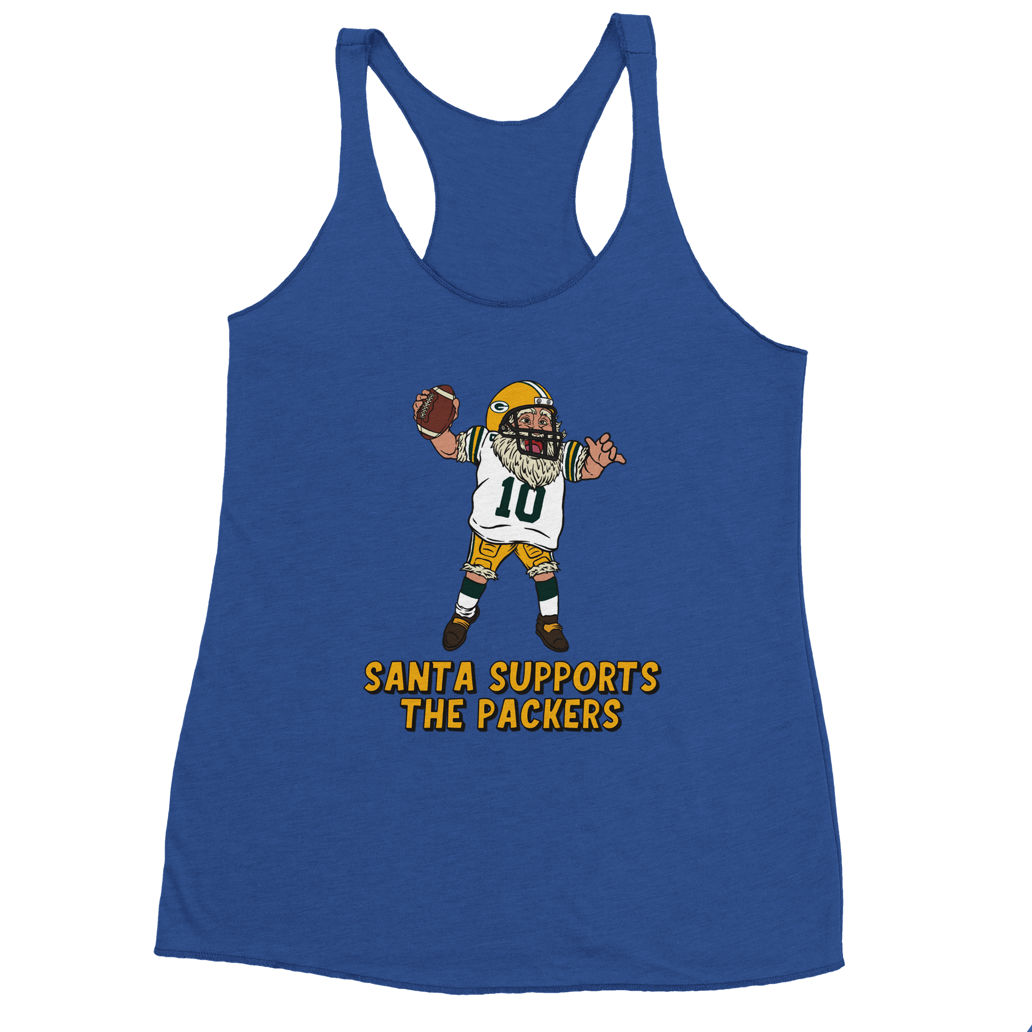 Green Bay Packers Women's Racerback Santa Tank Top