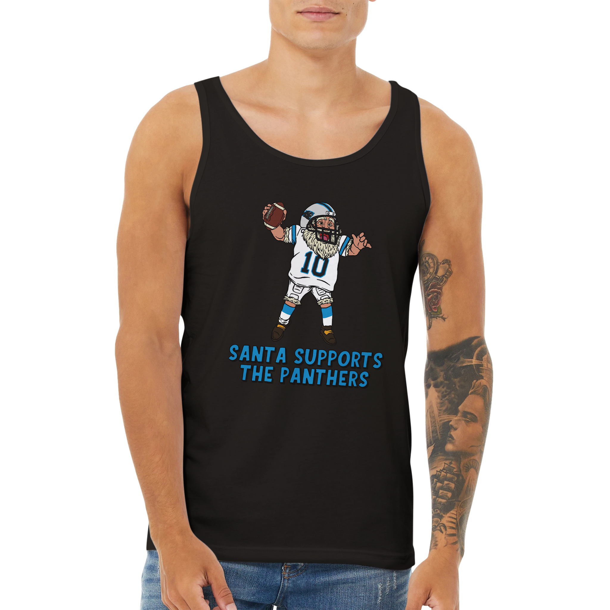 Carolina Panthers Unisex Santa Tank Top