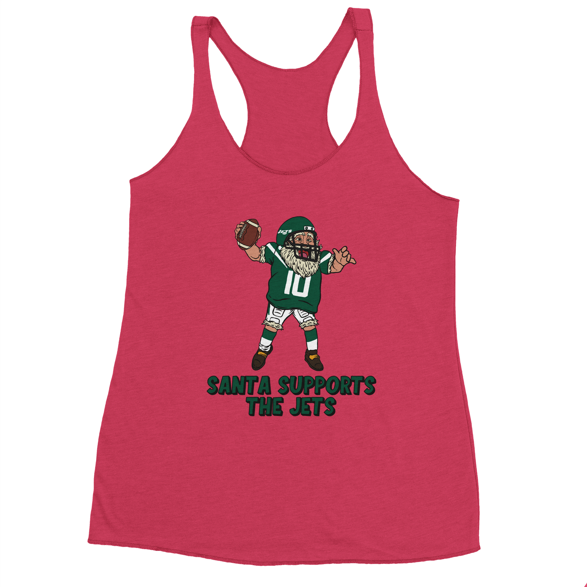 New York Jets Women's Racerback Santa Tank Top
