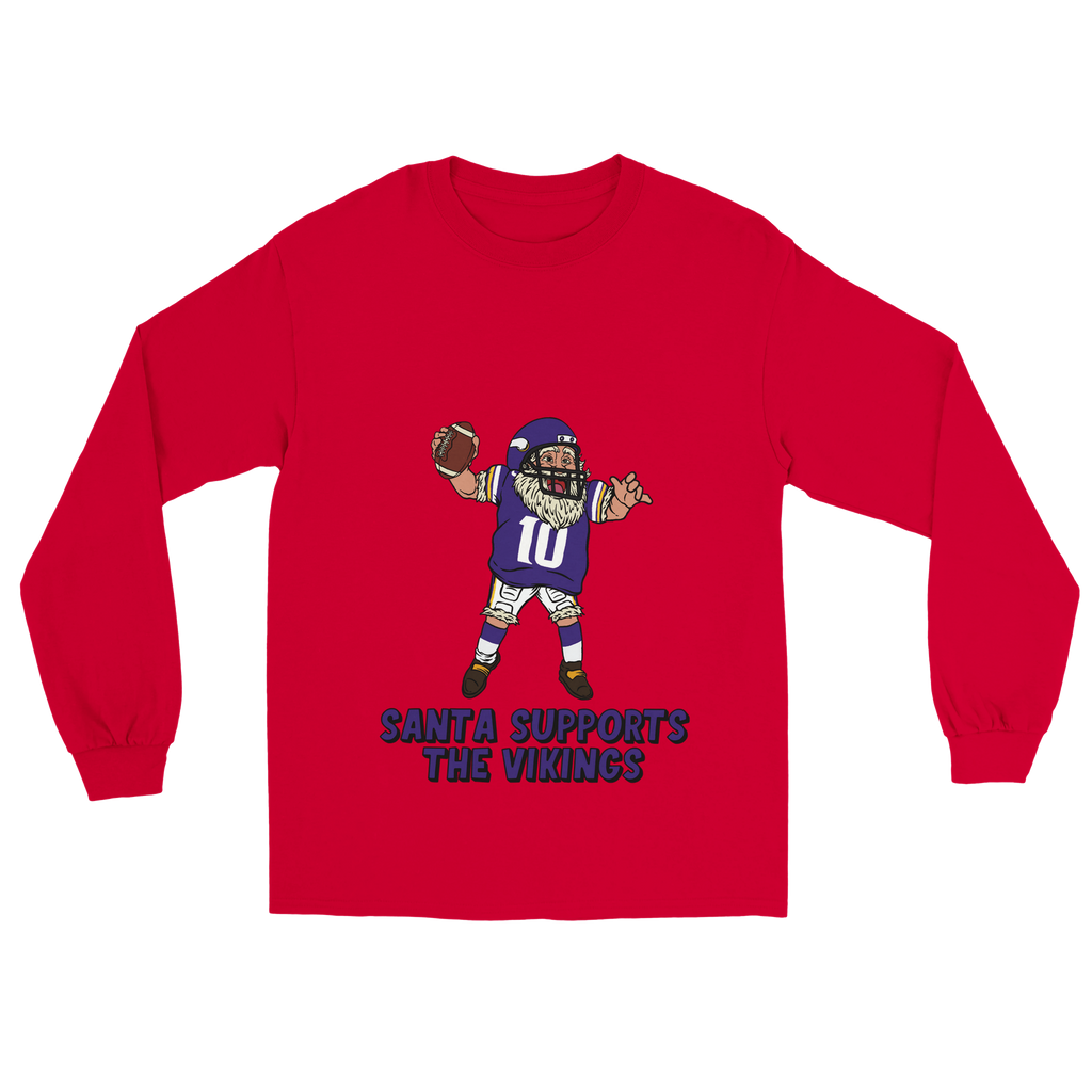 Minnesota Vikings Unisex Longsleeve Santa T-shirt