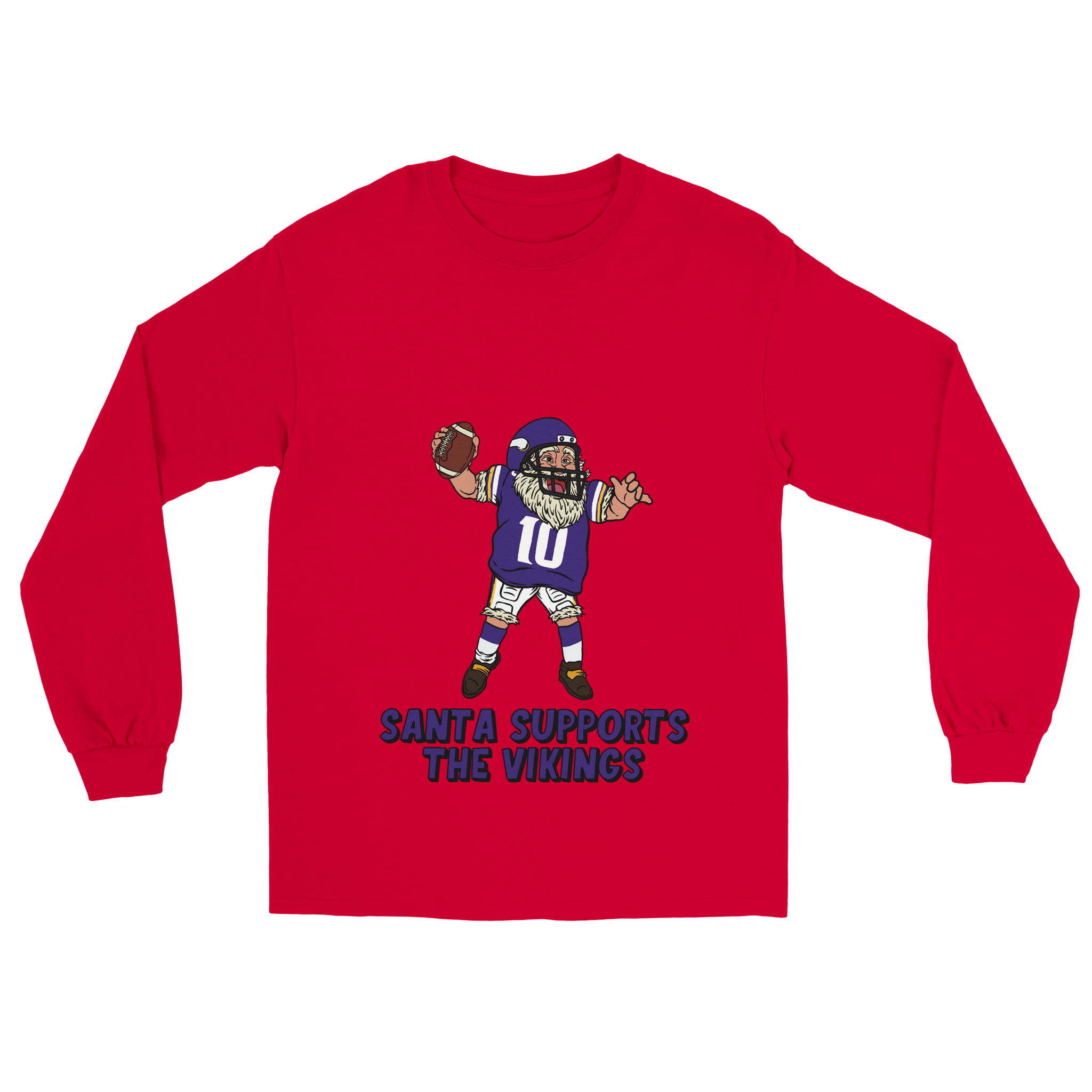 Minnesota Vikings Unisex Longsleeve Santa T-shirt