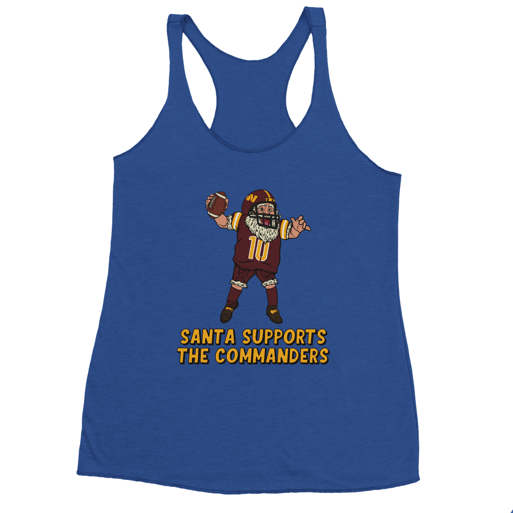 Washington Commanders Women's Racerback Santa Tank Top