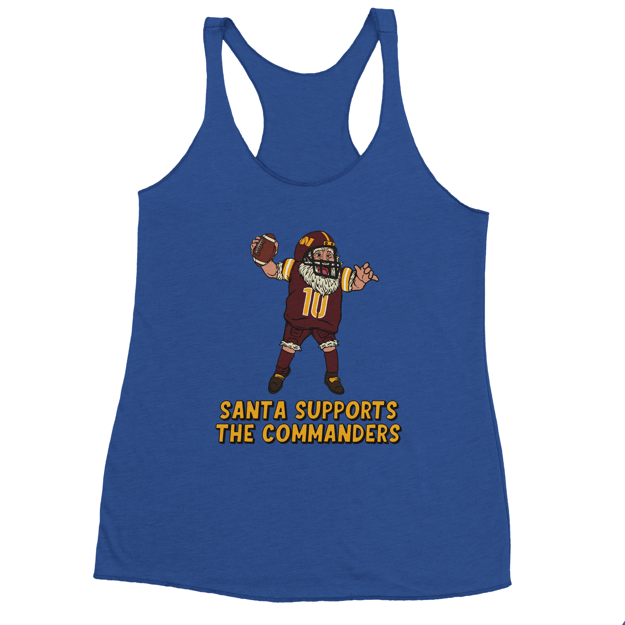 Washington Commanders Women's Racerback Santa Tank Top
