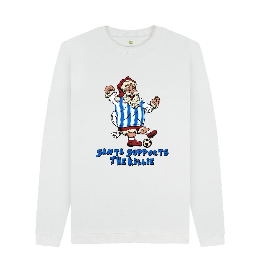 White Kilmarnock Men's Santa Jumper
