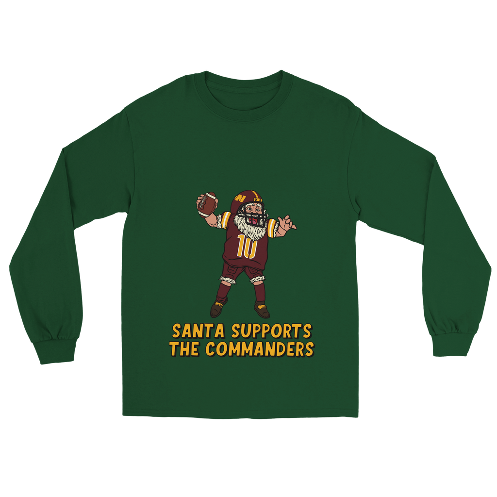 Washington Commanders Unisex Longsleeve Santa T-shirt