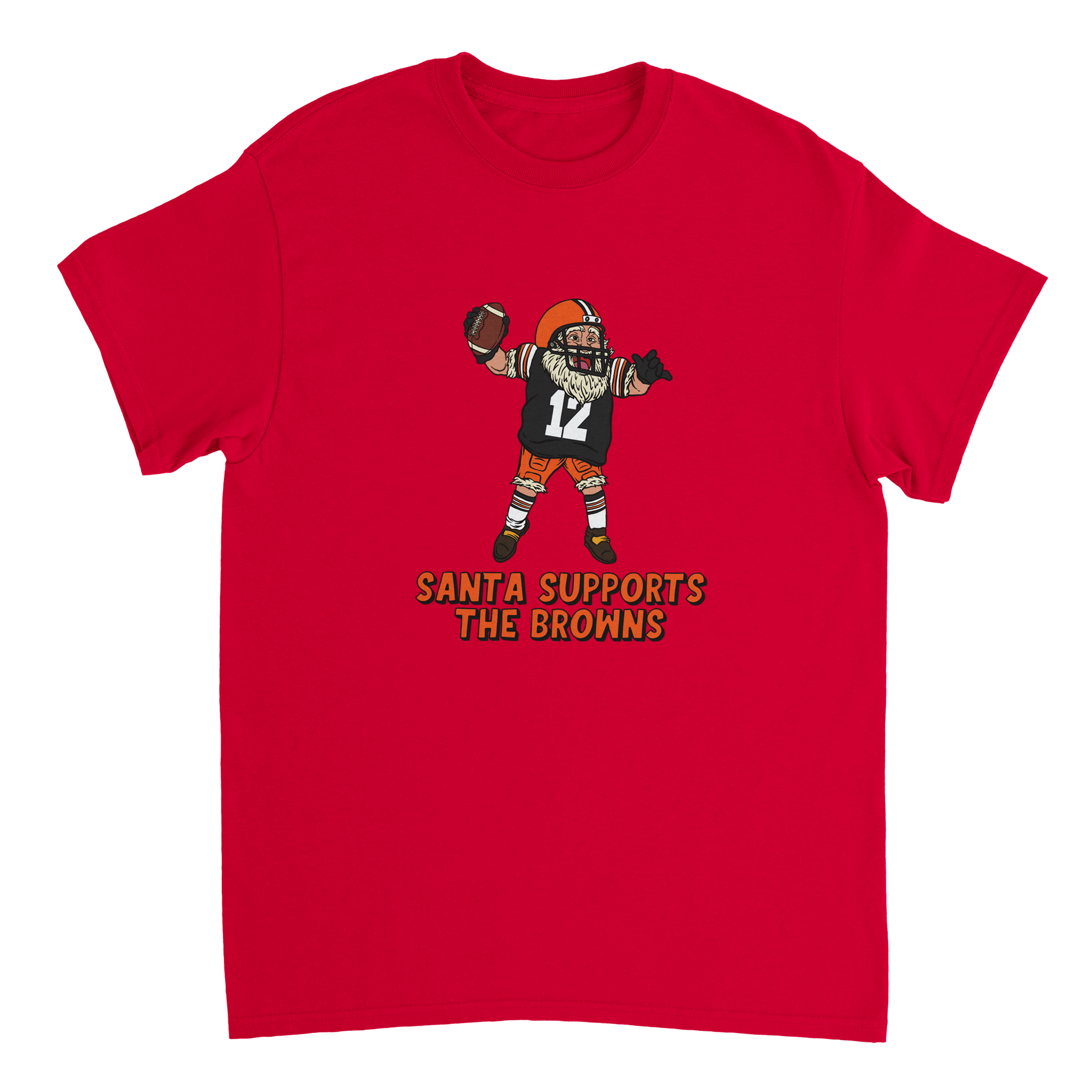 Cleveland Browns Unisex Crewneck Santa T-shirt