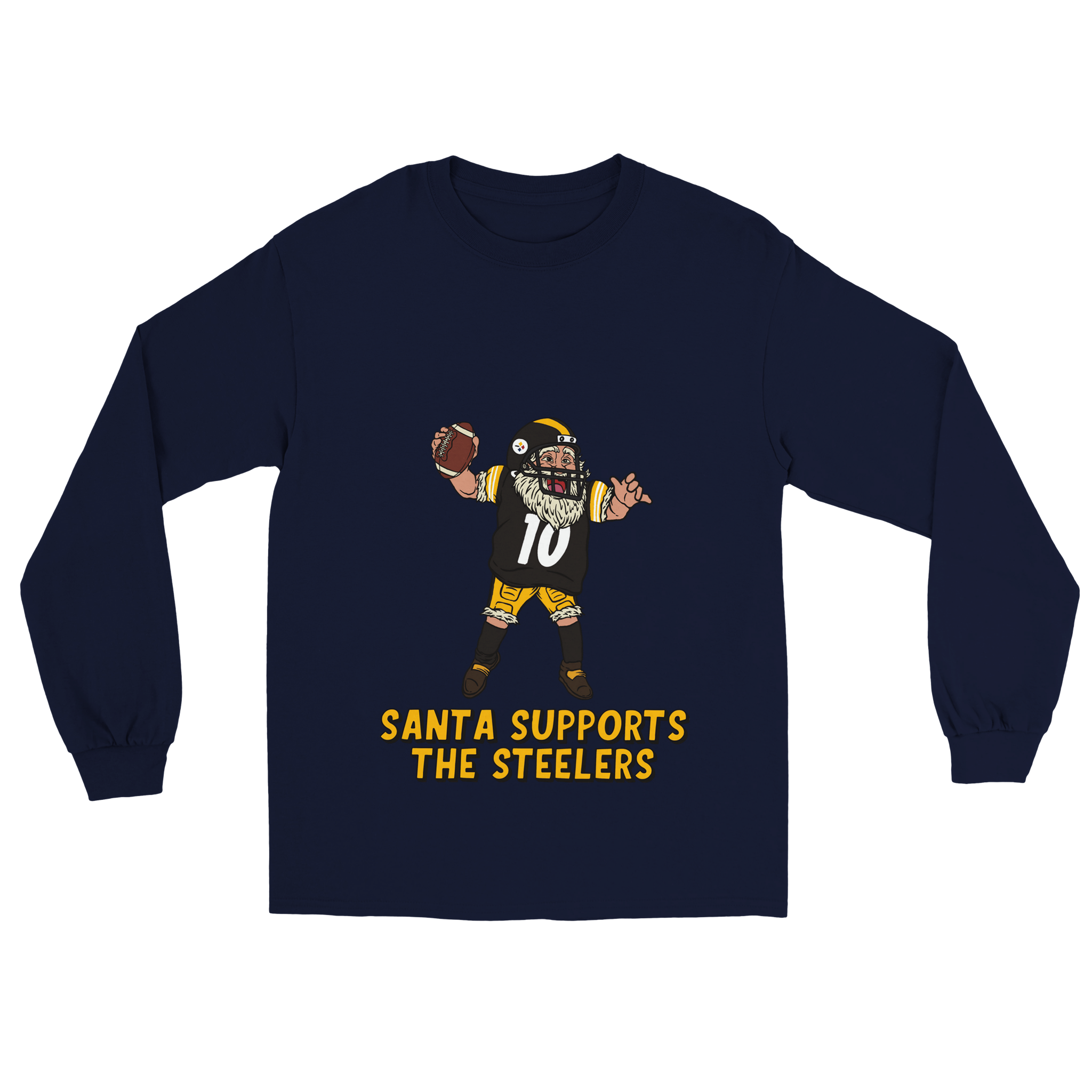 Pittsburgh Steelers Unisex Longsleeve Santa T-shirt
