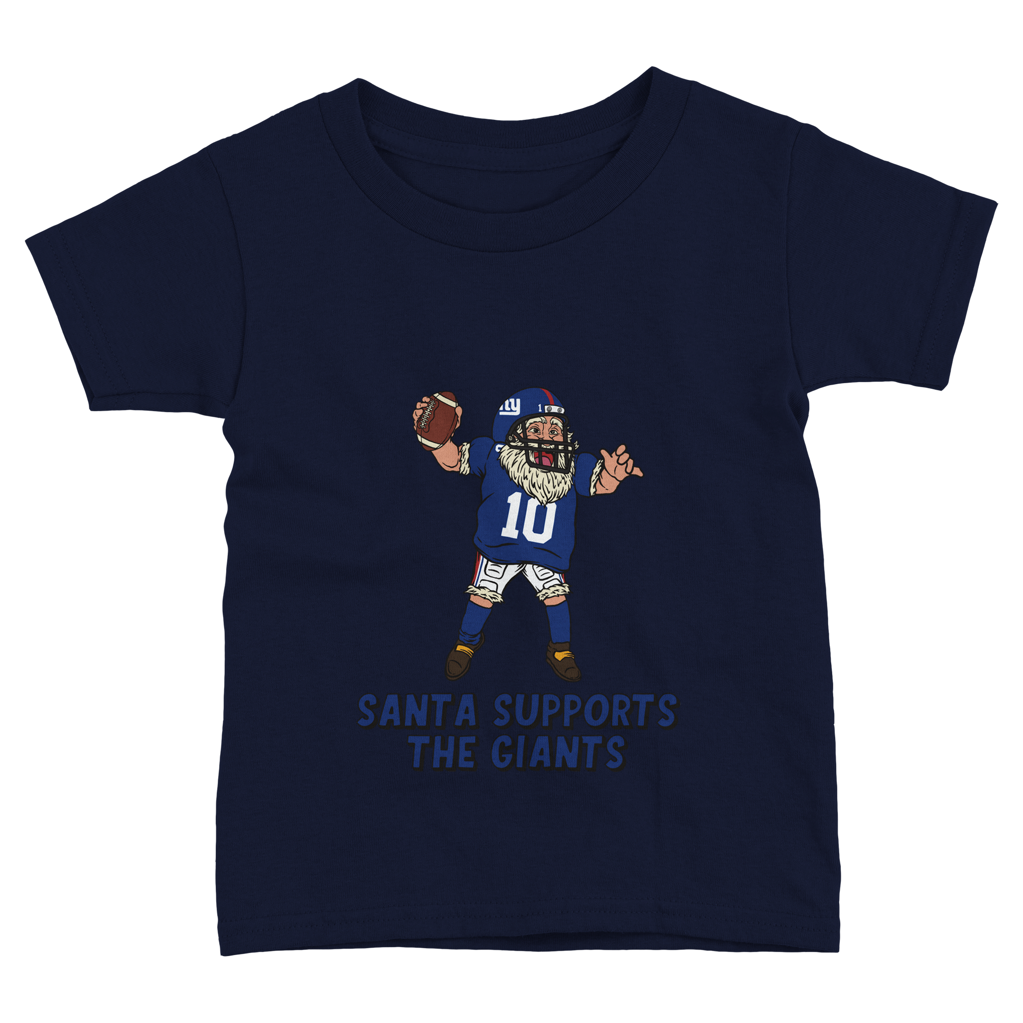 New York Giants Toddler Fine Jersey Santa T-Shirt