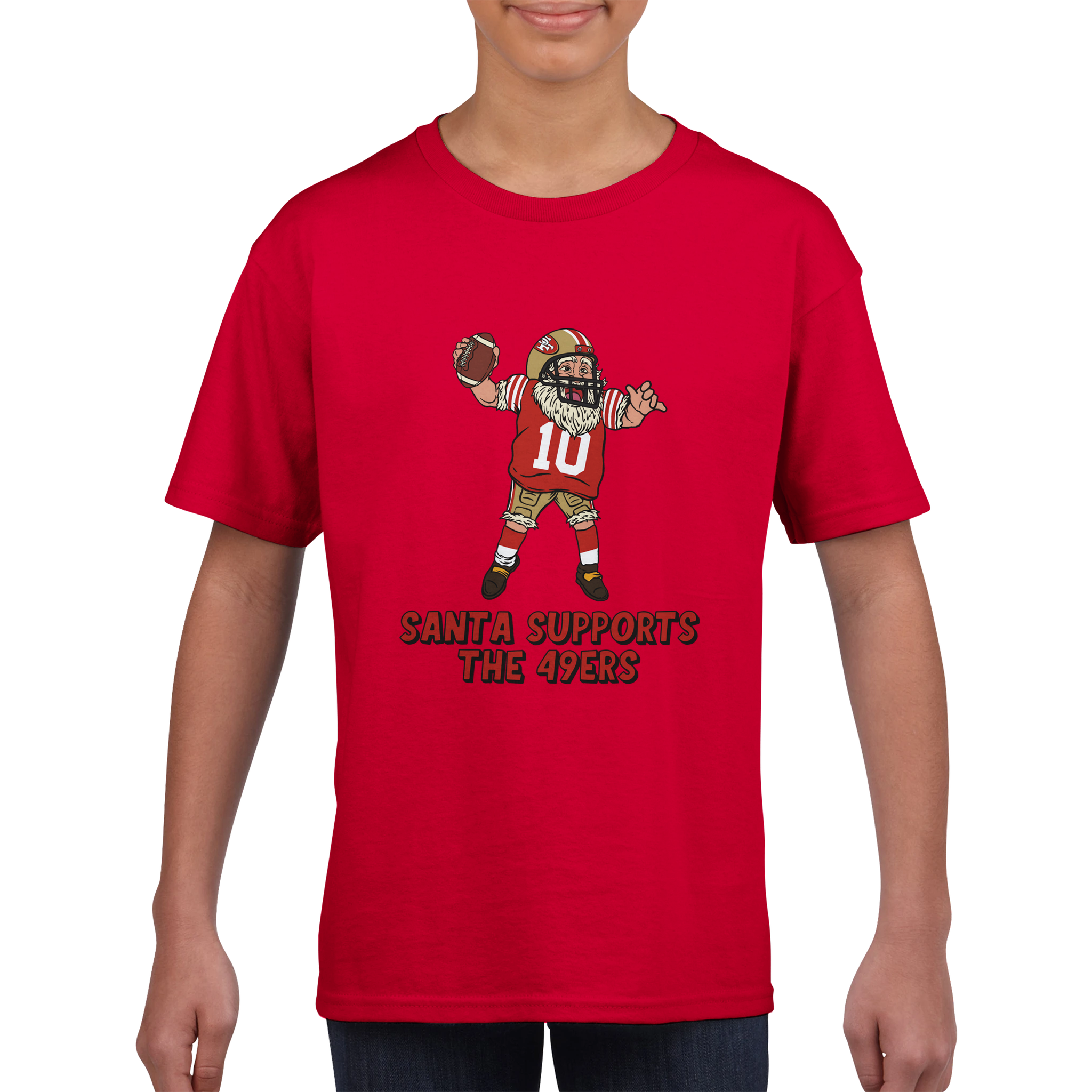 San Francisco 49ers Kids Crewneck Santa T-shirt