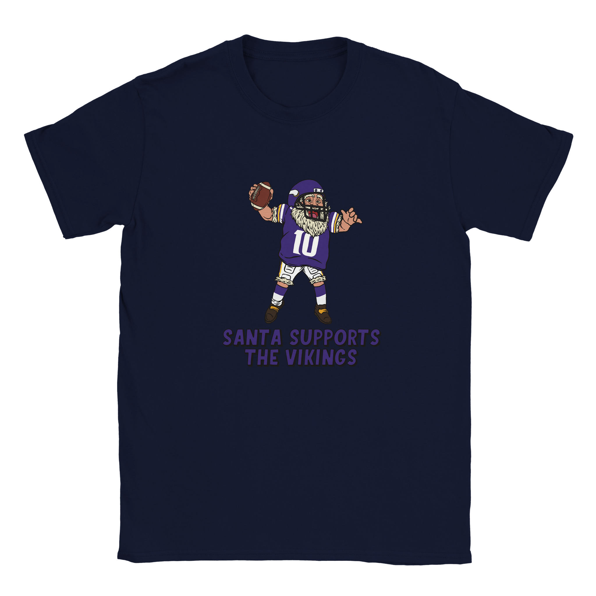 Minnesota Vikings Kids Crewneck Santa T-shirt