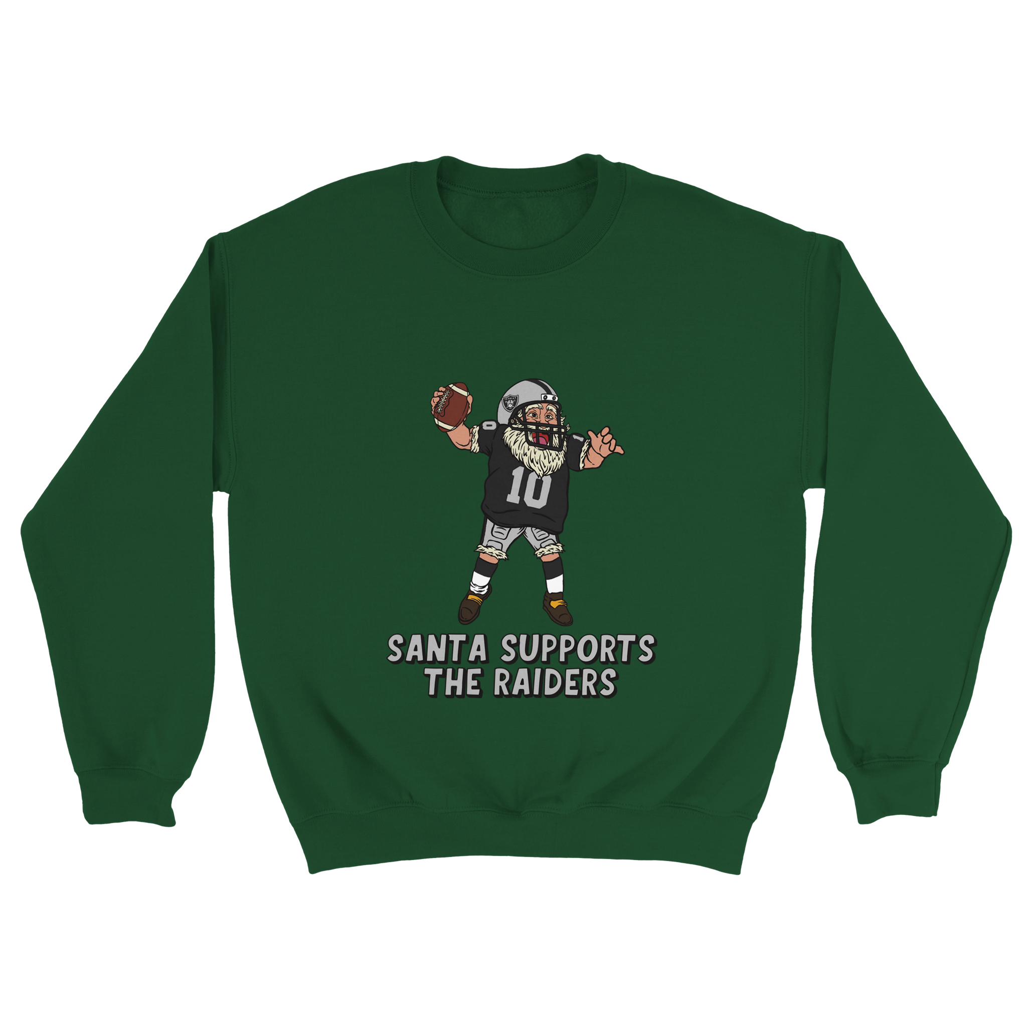 Las Vegas Raiders Unisex Crewneck Santa Sweatshirt