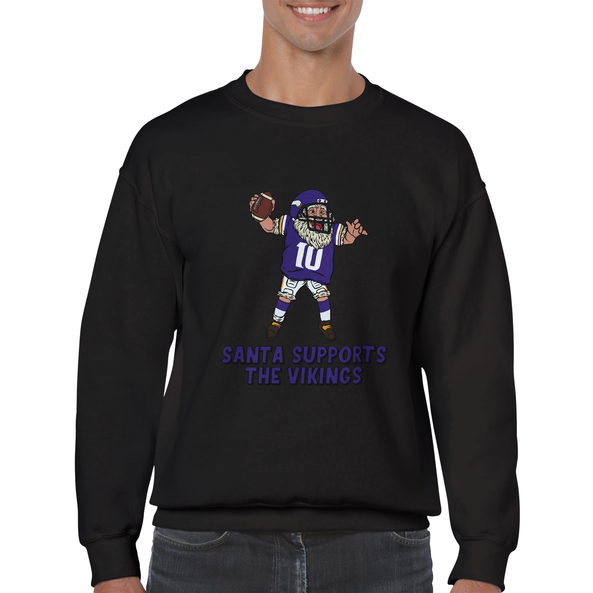 Minnesota Vikings Unisex Crewneck Santa Sweatshirt