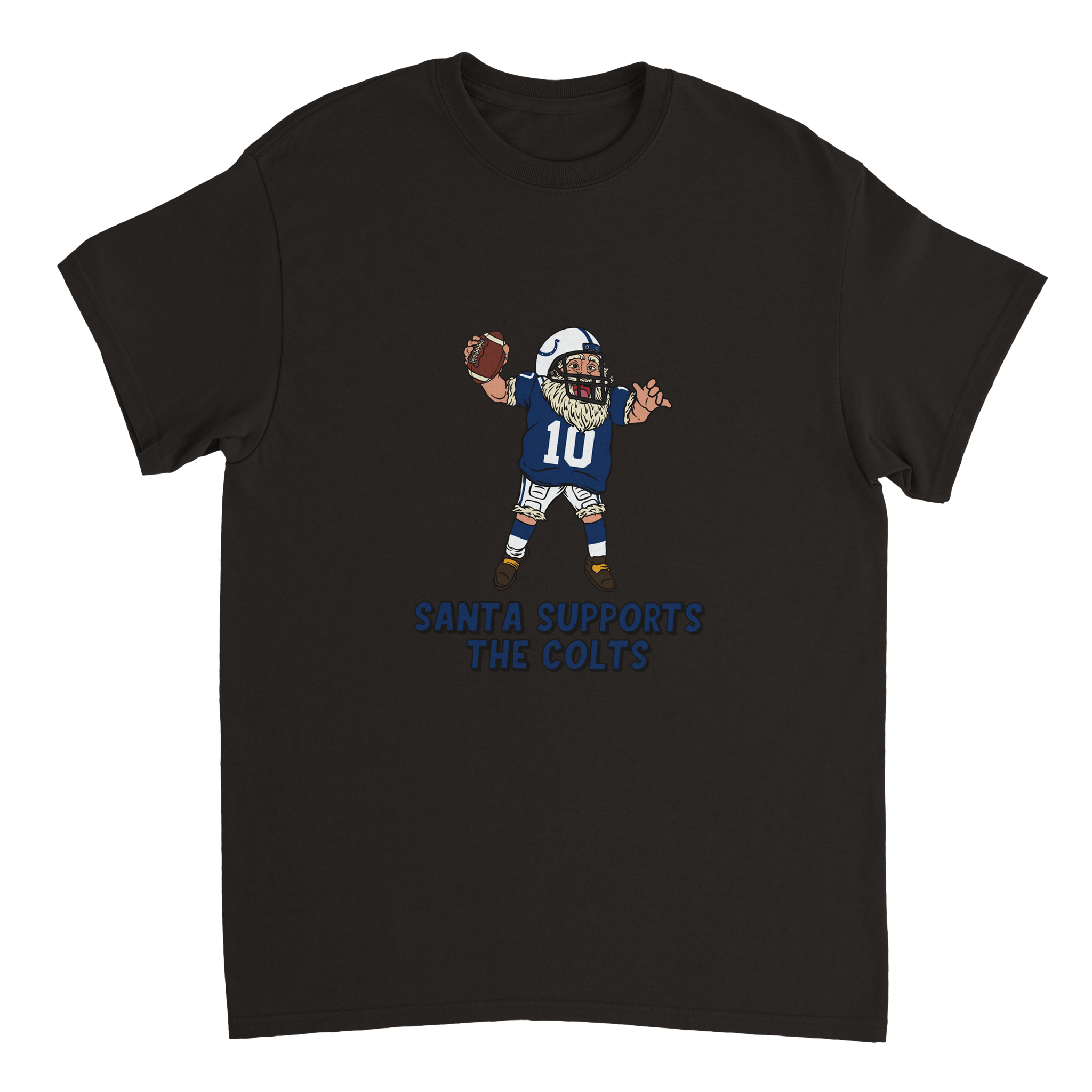 Indianapolis Colts Unisex Crewneck Santa T-shirt