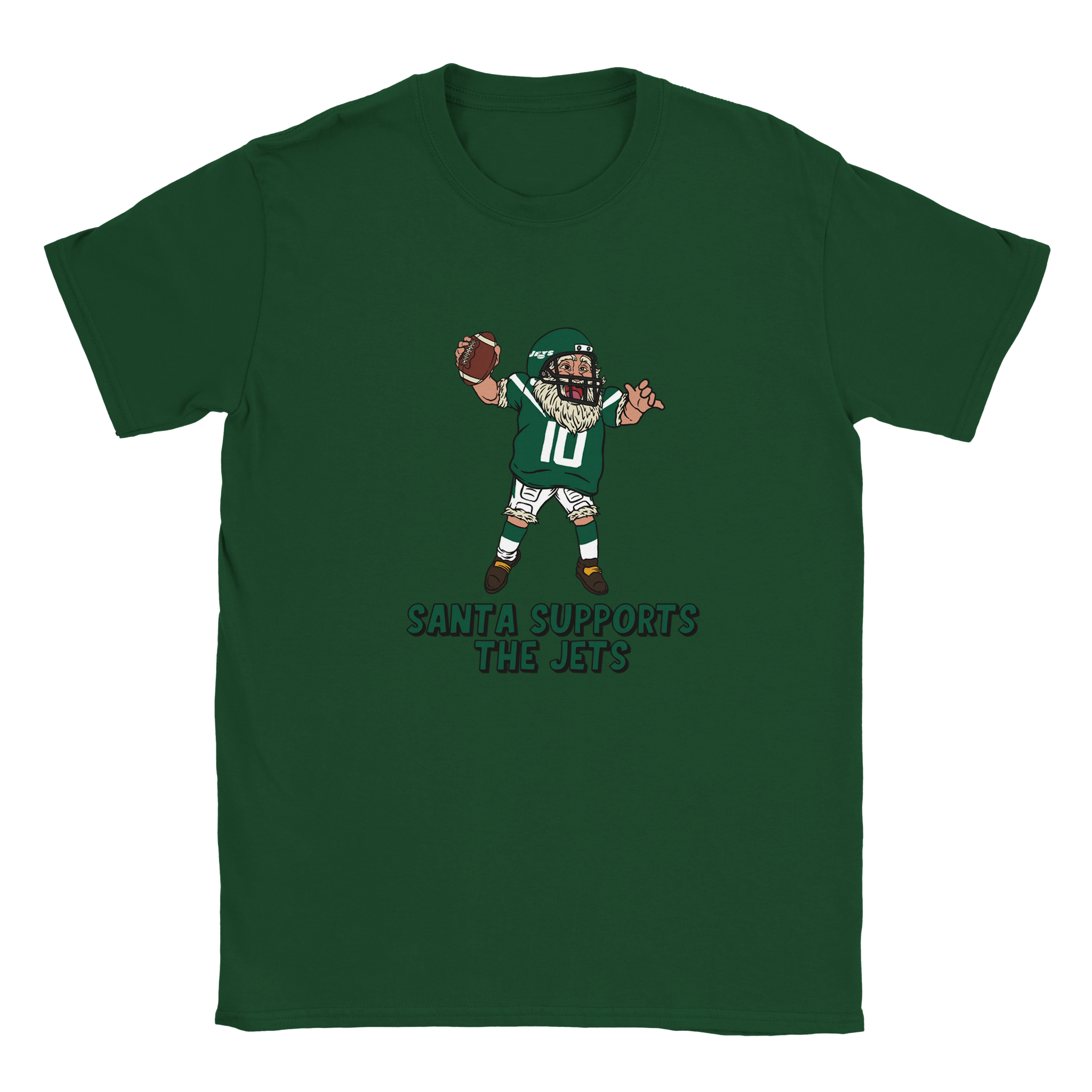 New York Jets Kids Crewneck Santa T-shirt