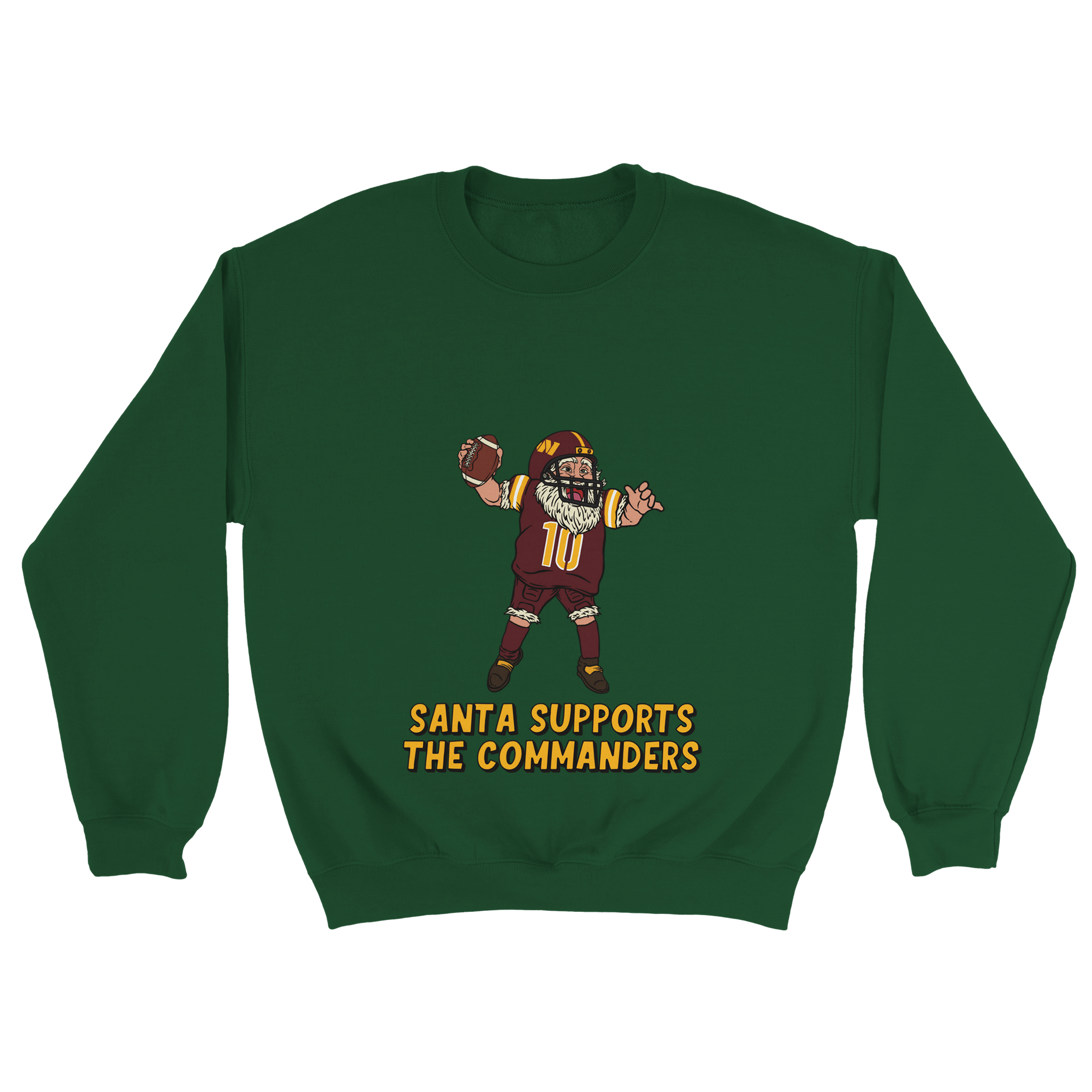 Washington Commanders Unisex Crewneck Santa Sweatshirt