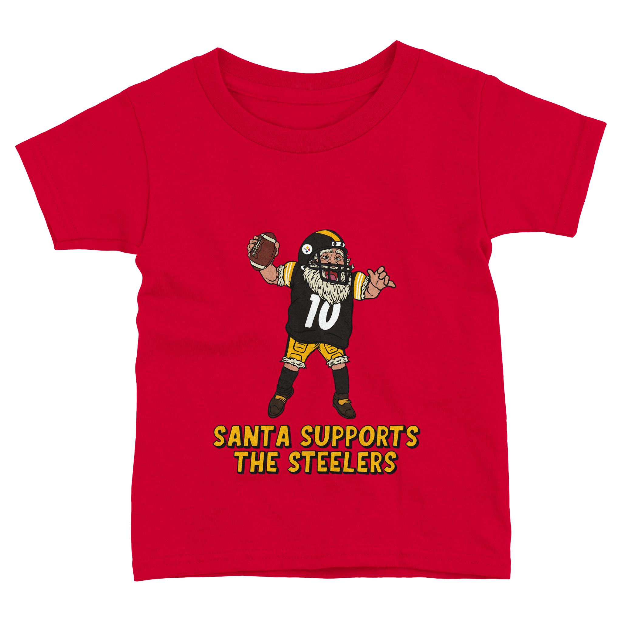 Pittsburgh Steelers Toddler Fine Jersey Santa T-Shirt