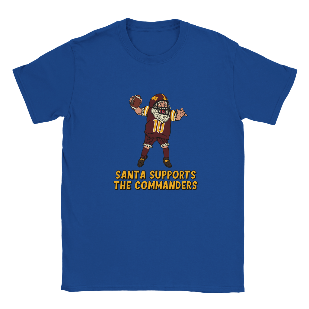 Washington Commanders Kids Crewneck Santa T-shirt