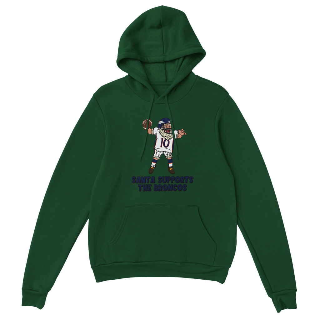 Denver Broncos Unisex Pullover Santa Hoodie