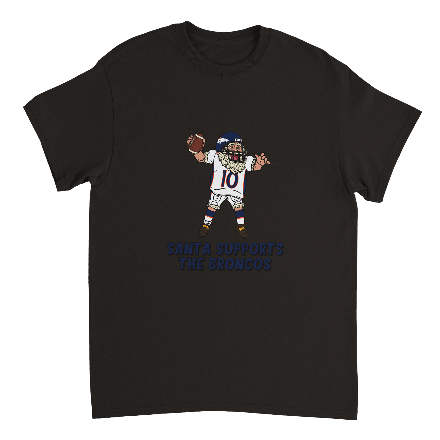 Denver Broncos Unisex Crewneck Santa T-shirt