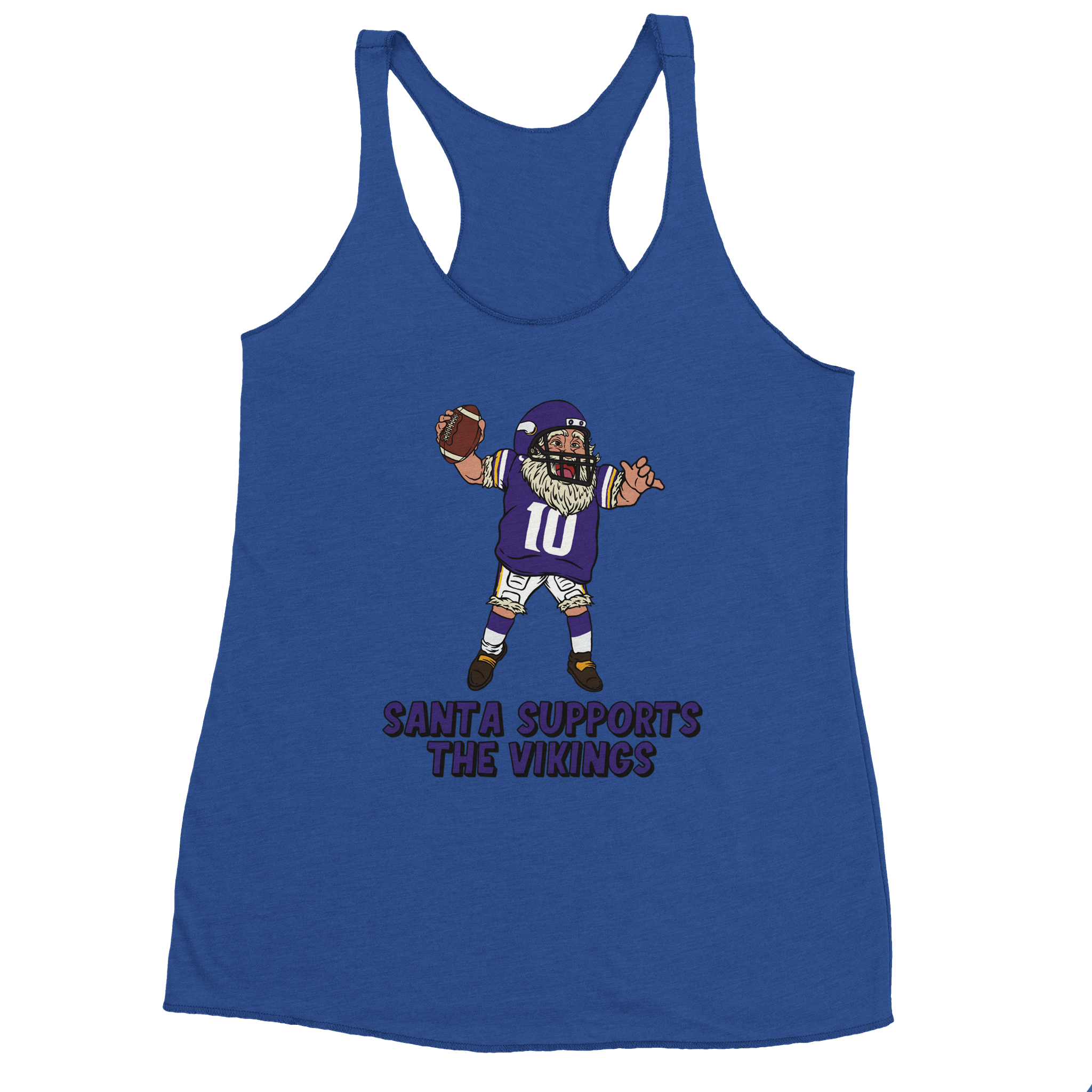 Minnesota Vikings Women's Racerback Santa Tank Top