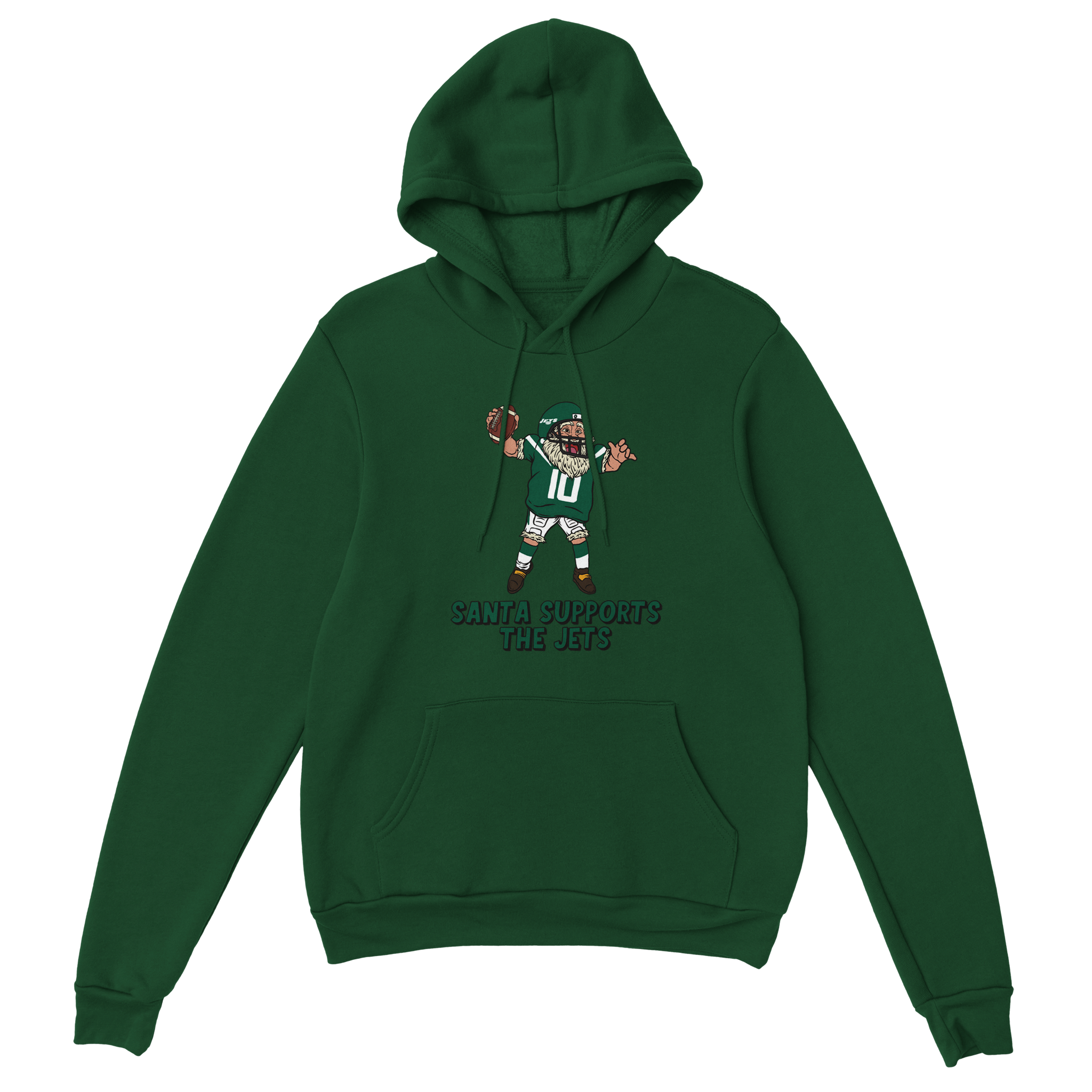 New York Jets Unisex Pullover Santa Hoodie