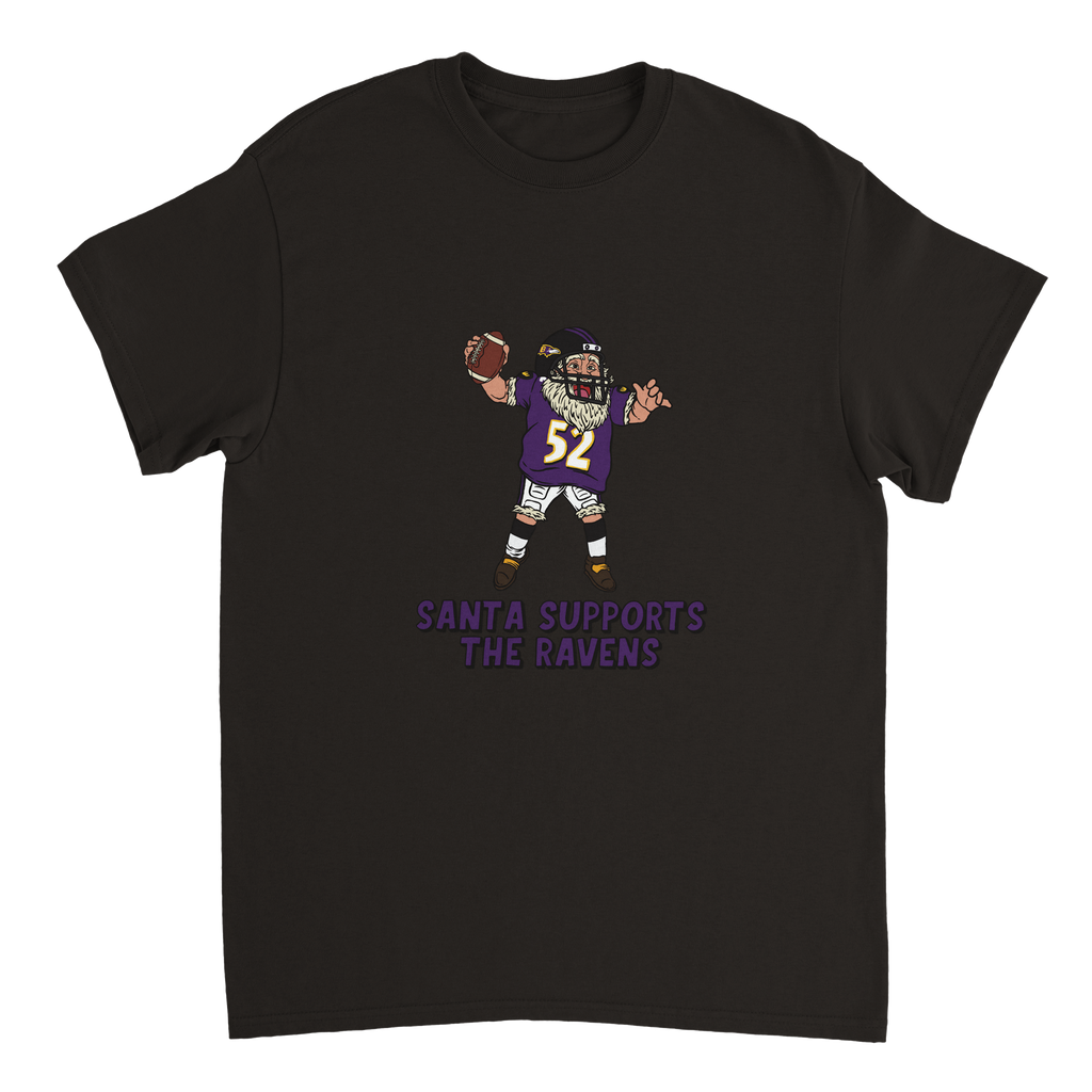 Baltimore Ravens Unisex Crewneck Santa T-shirt