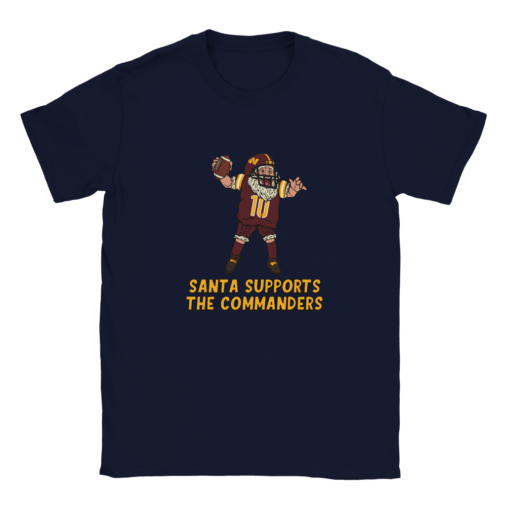 Washington Commanders Kids Crewneck Santa T-shirt