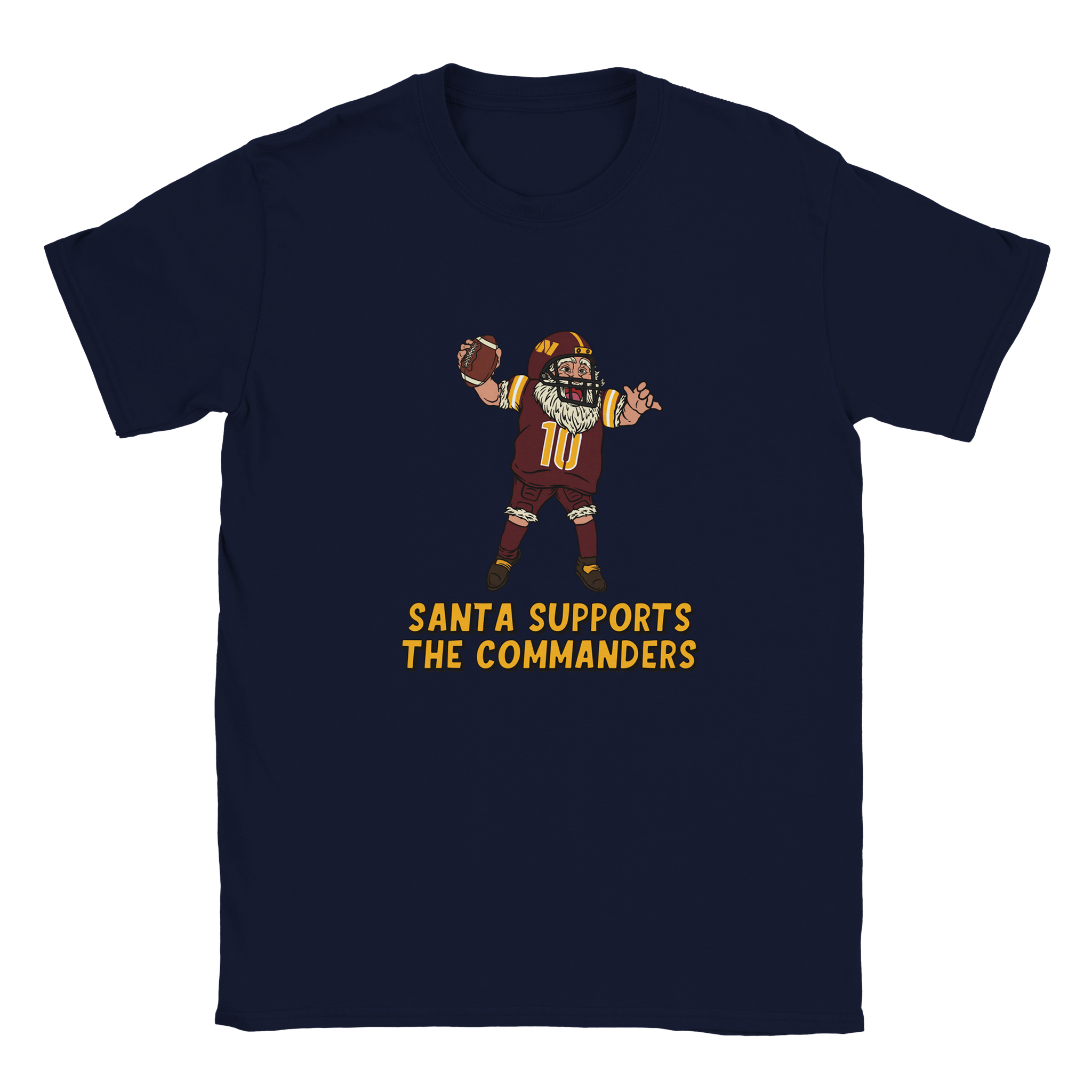 Washington Commanders Kids Crewneck Santa T-shirt