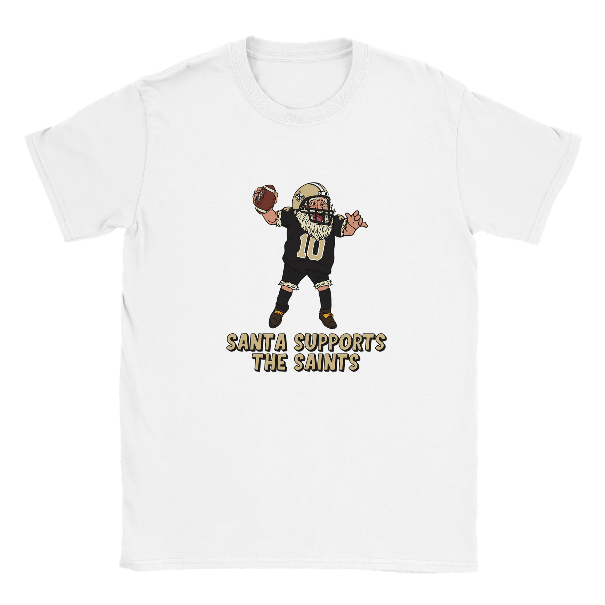 New Orleans Saints Kids Crewneck Santa T-shirt