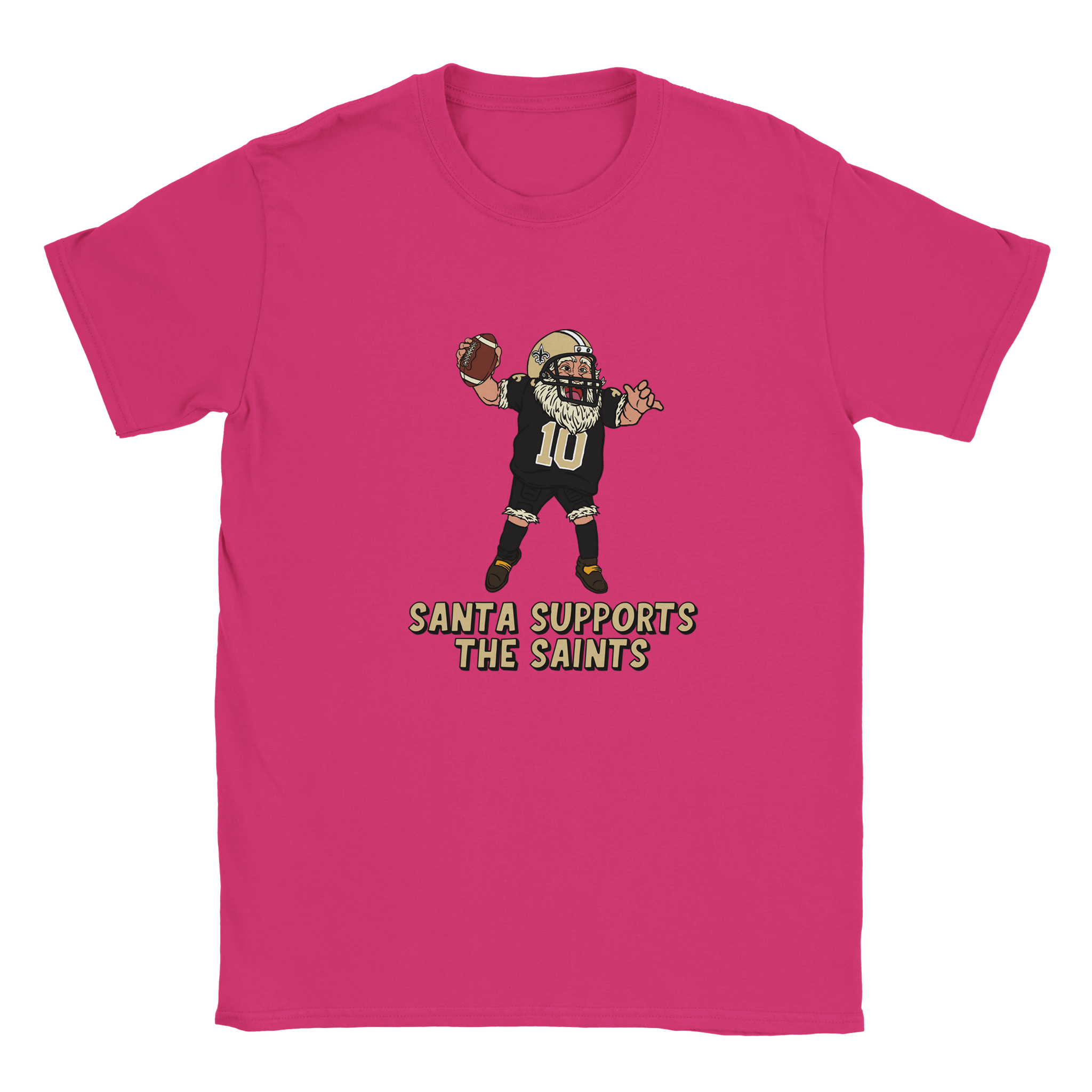 New Orleans Saints Kids Crewneck Santa T-shirt